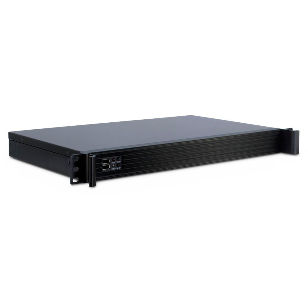 Inter-Tech 1u k-126l rack behuizing (zwart | 2x usb-a)