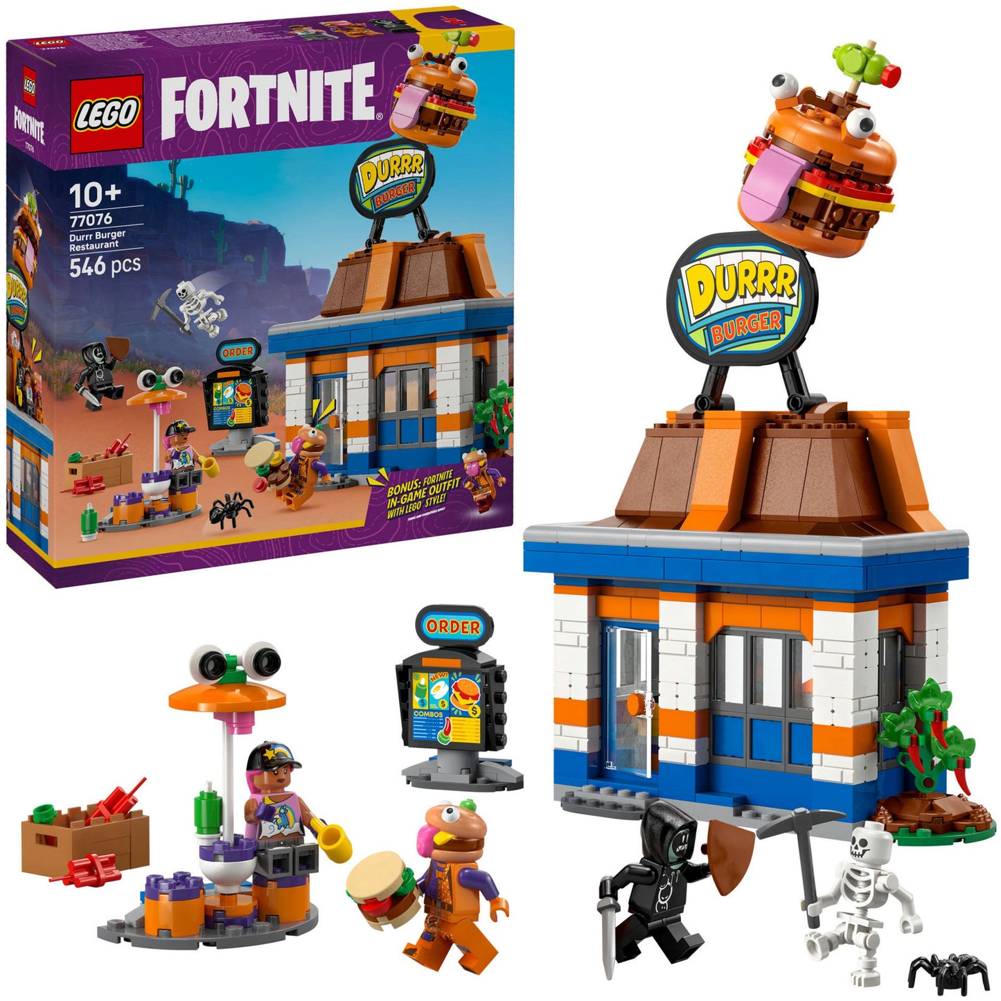 LEGO fortnite - durrr burger restaurant constructiespeelgoed (77076)
