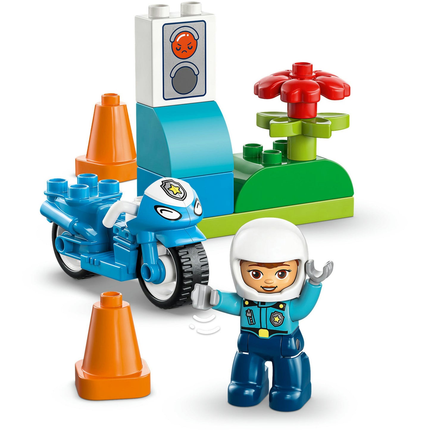 LEGO duplo 10471 blauwe politiemotor