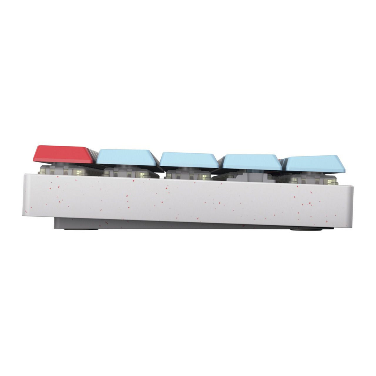 CHERRY mx-lp 2.1 compact wireless rgb mechanisch toetsenbord (wit, us lay-out (qwerty), mx low profile speed, 65%, rgb, abs keycaps, 2.4 ghz | bluetooth 5.2 | usb-c)