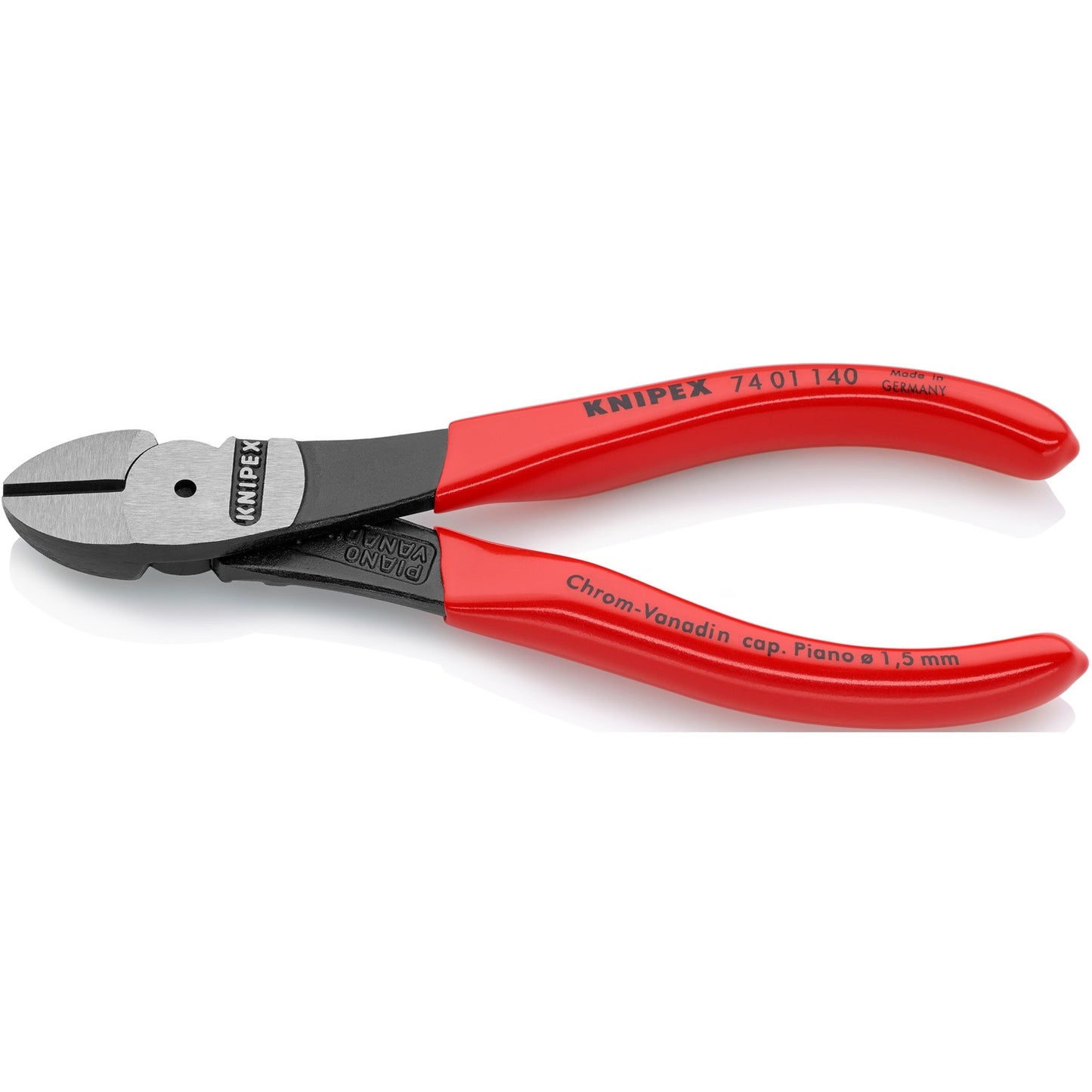 KNIPEX kracht-zijsnijtang 74 01 140 kniptang (rood)