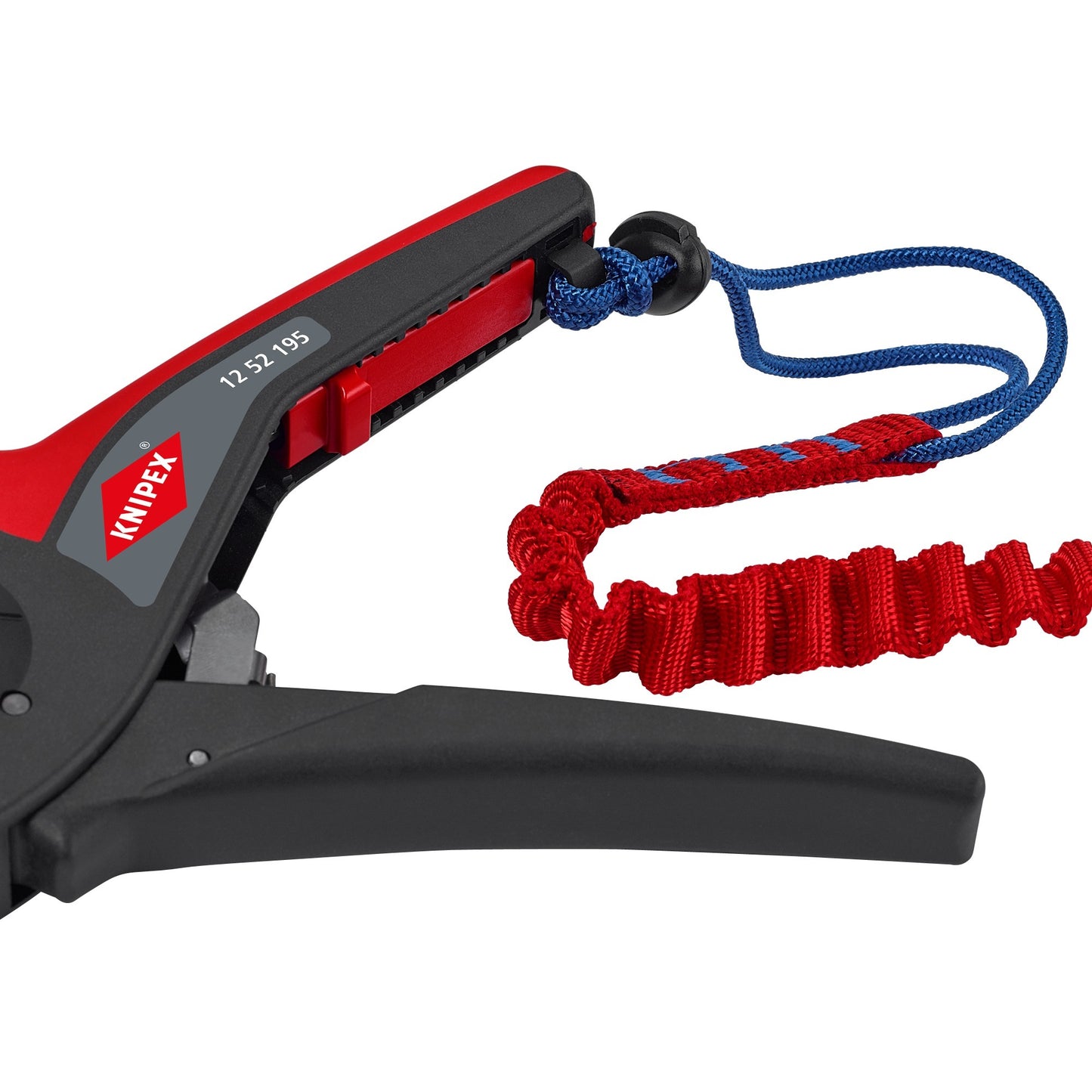 KNIPEX precistrip16 automatische afstriptang (zwart rood, geïntegreerde draadsnijder)