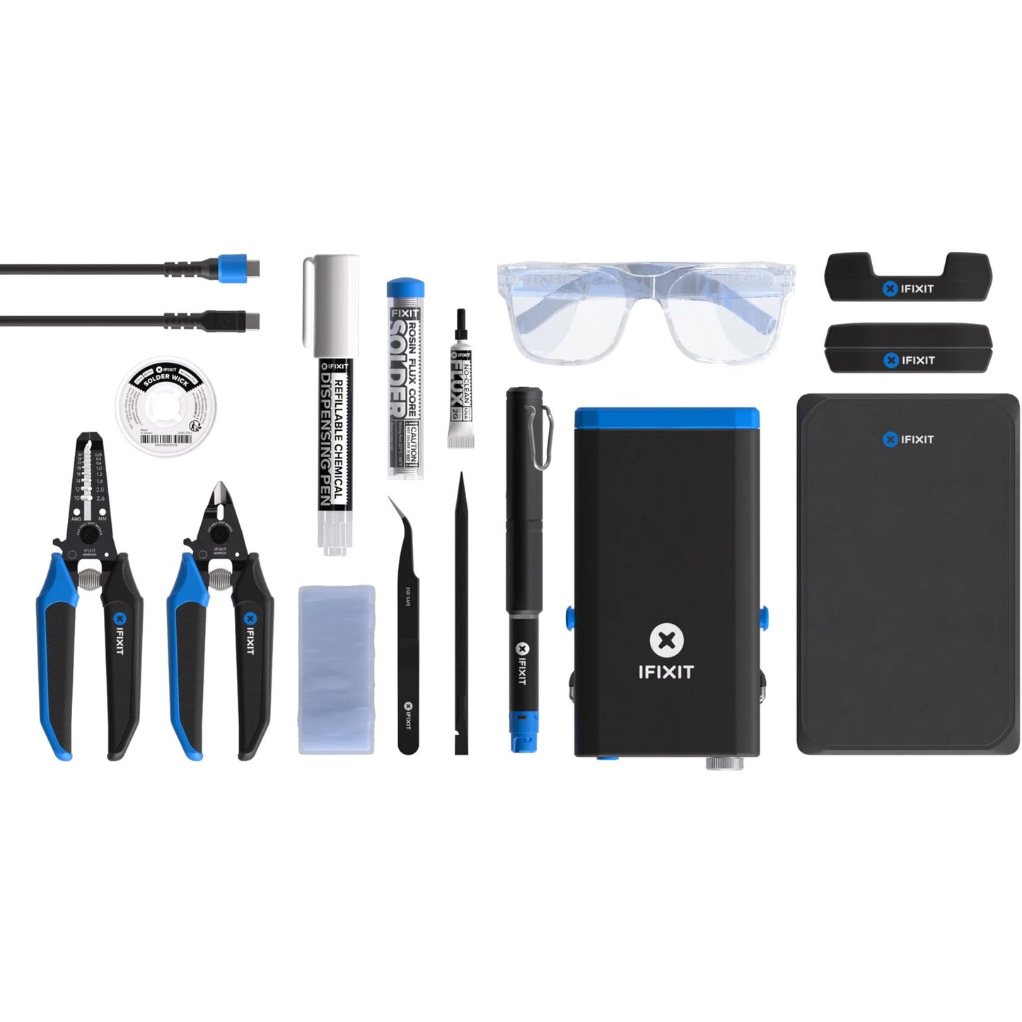 IFixit fixhub power series soldeer toolkit soldeerbout (zwart blauw, 100 watt, usb-c, powerstation)