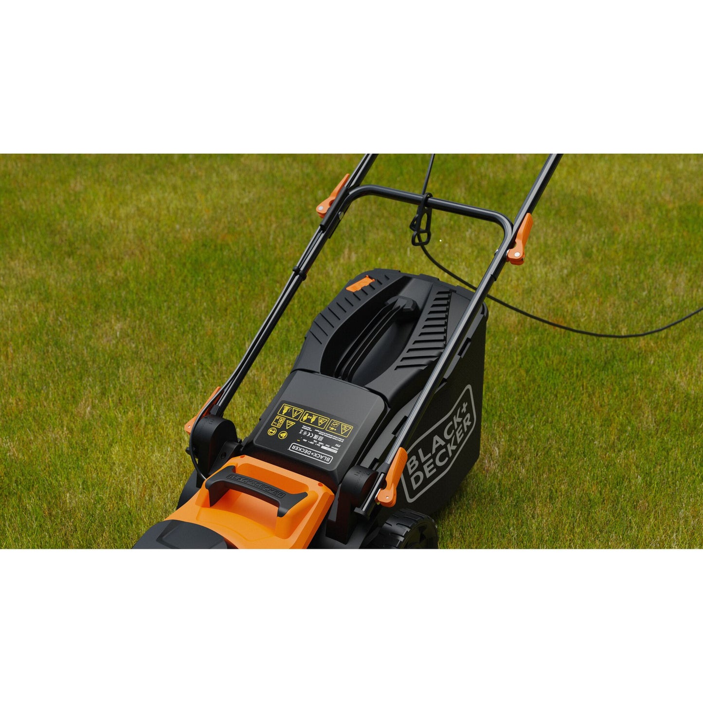 BLACK+DECKER bemwp340 grasmaaier (oranje zwart, 34 cm, 1400w)