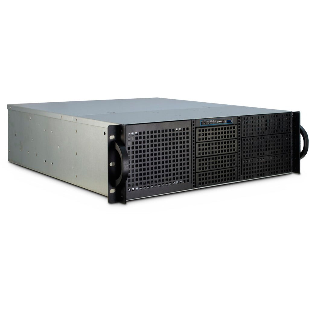 Inter-Tech 3u-30248 rack behuizing (zwart | 2x usb-a)