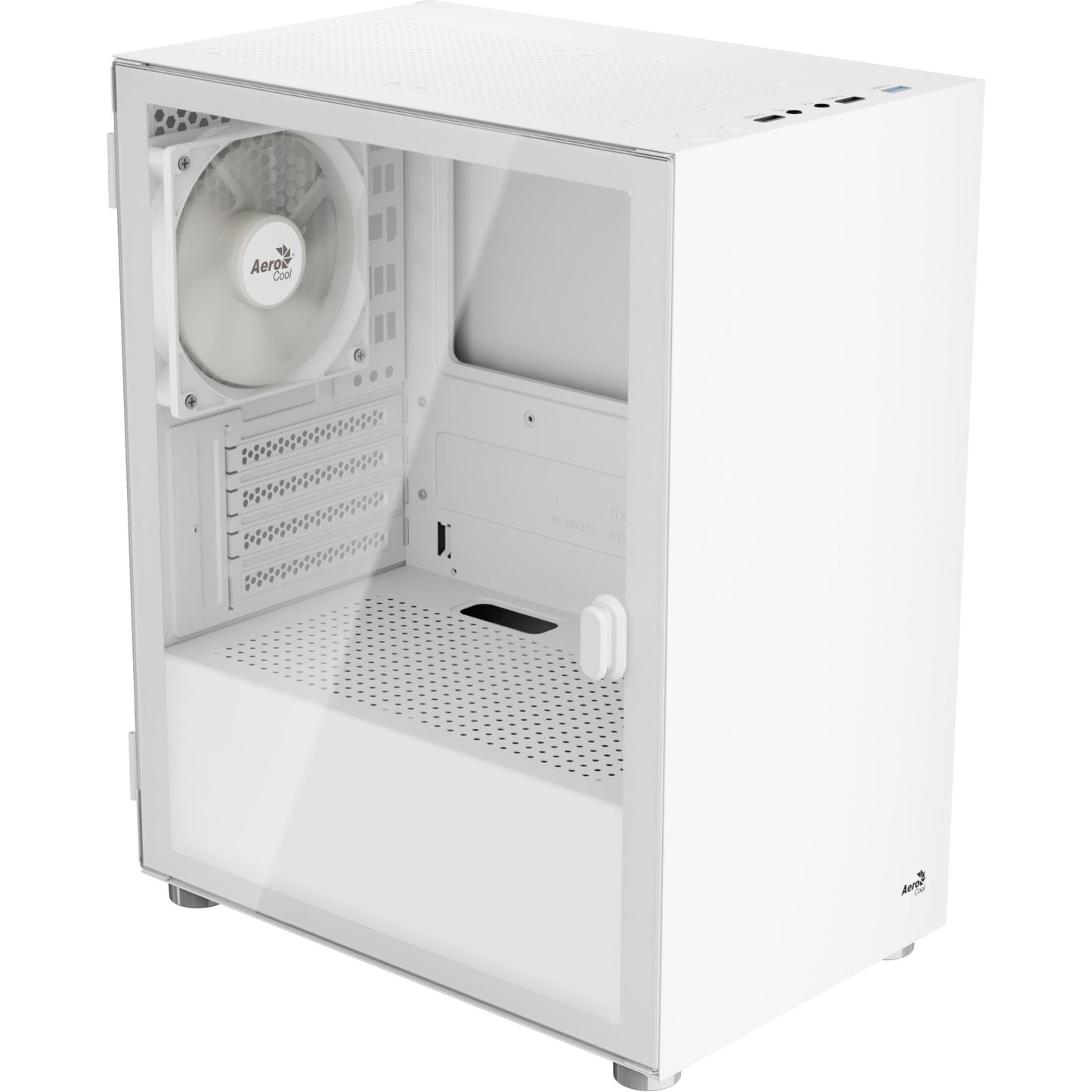 Aerocool cs-111 mini tower behuizing (wit | 3x usb-a | window)