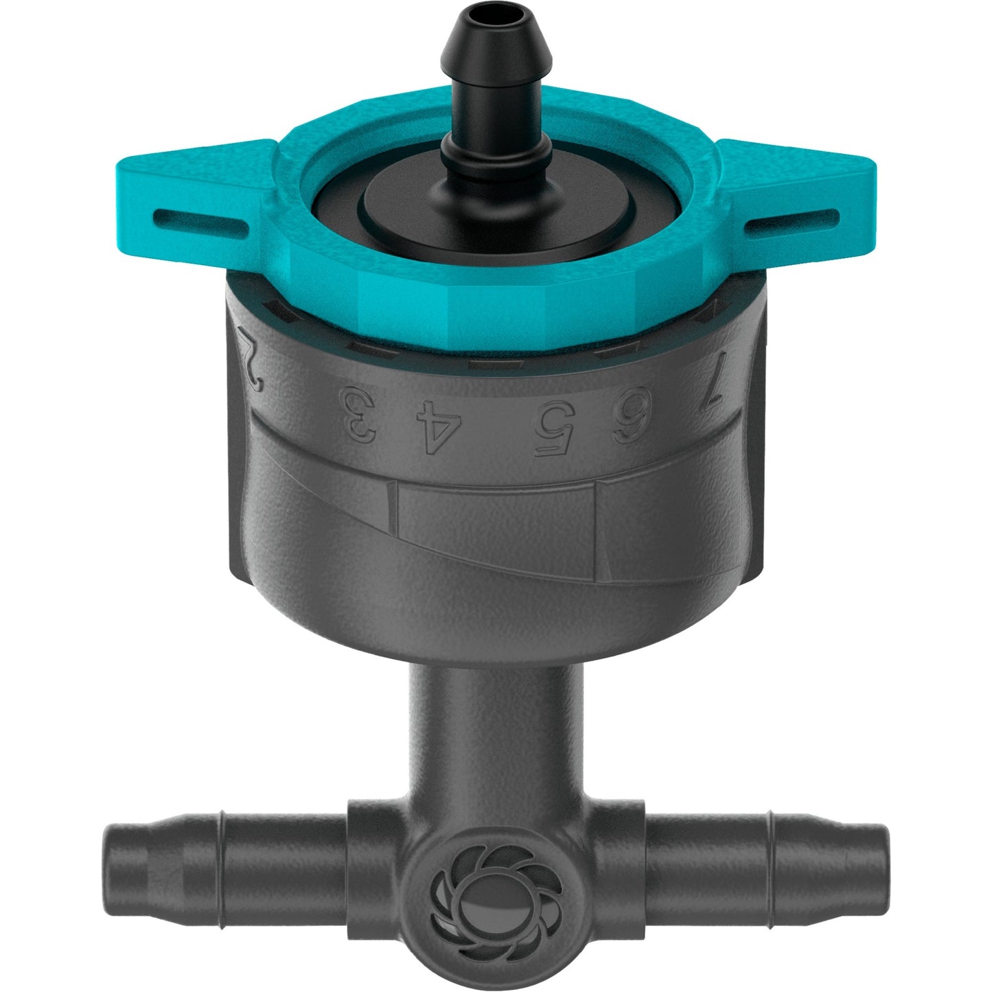 GARDENA verstelbare seriedruppelaar 1-8 l u, drukcompenserend druppelaar (zwart turquoise)