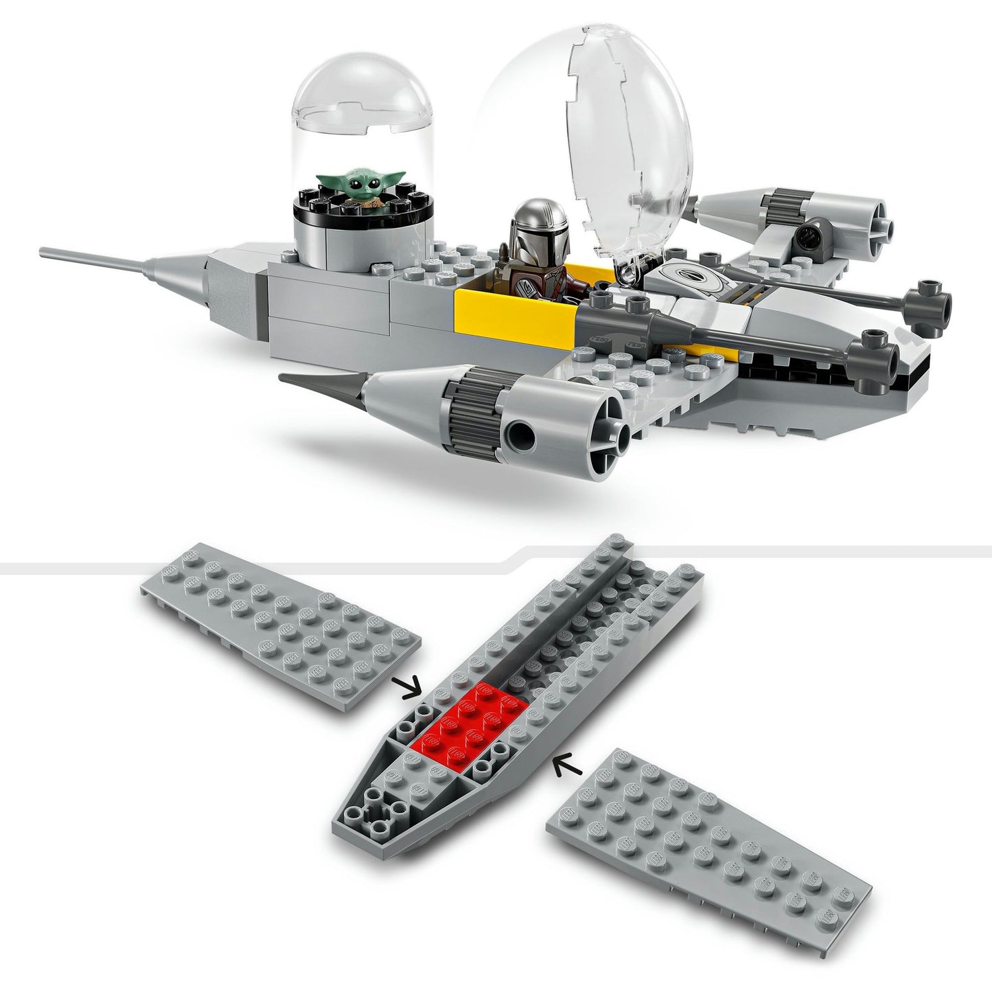 LEGO star wars 75410 mando en grogu's n-1 starfighter