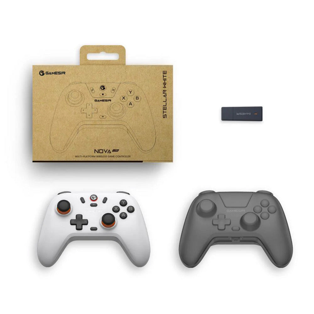GameSir Nova Lite Multiplatform Controller (Wit, PC, Steam, Android, iOS, Switch, Bluetooth 2.4 GHz USB)