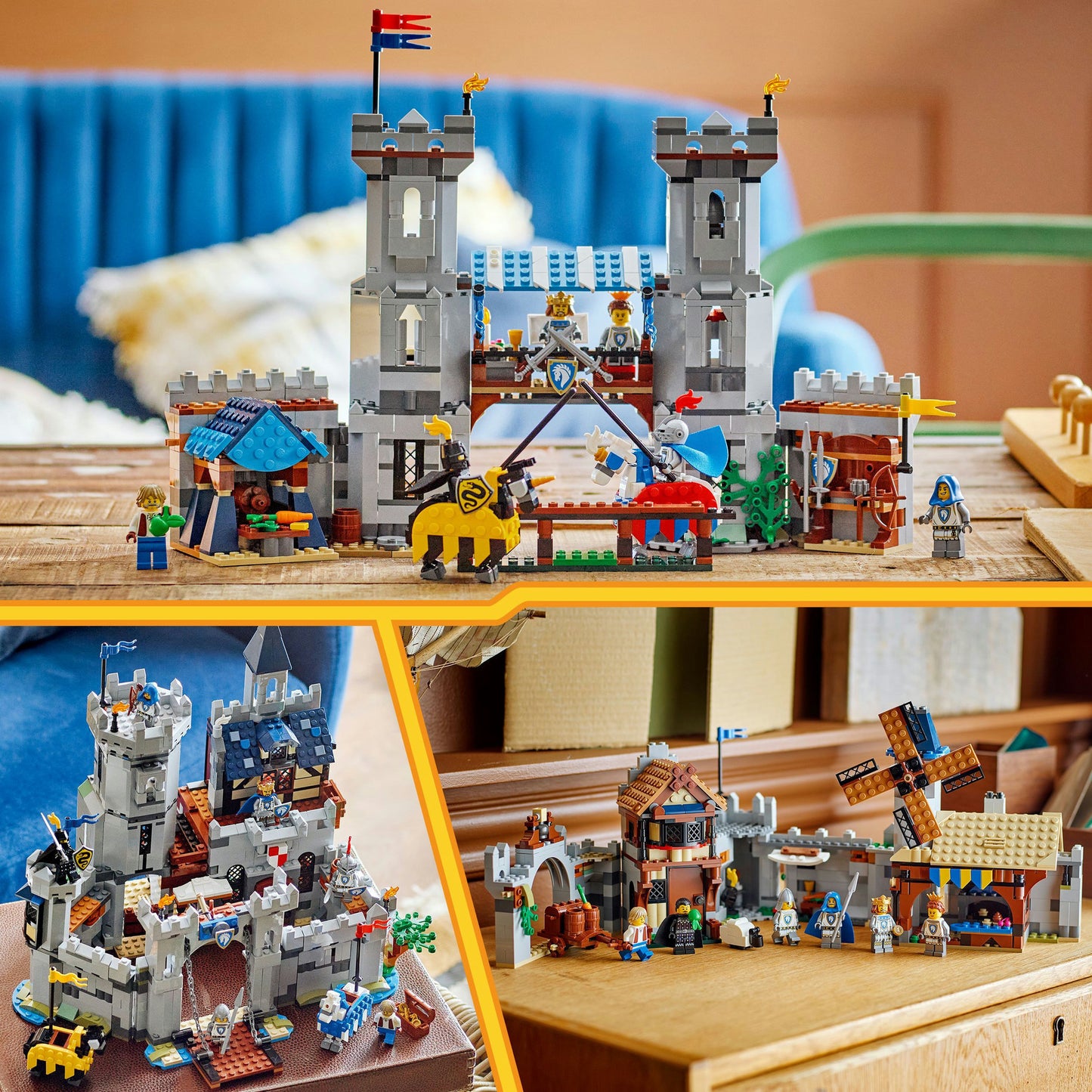LEGO creator 31168 middeleeuwse kasteel met ridders te paard