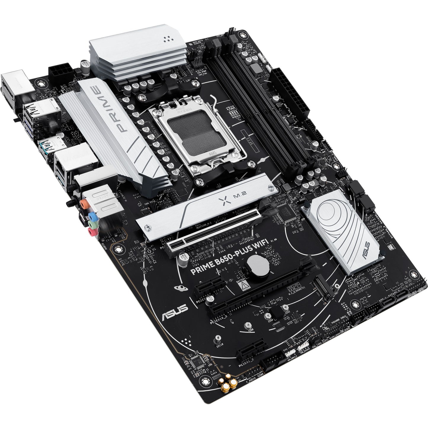ASUS prime b650-plus wifi socket am5 moederbord (zwart zilver, raid, 2.5gb-lan, wi-fi 6e, bt 5.3, sound, atx)