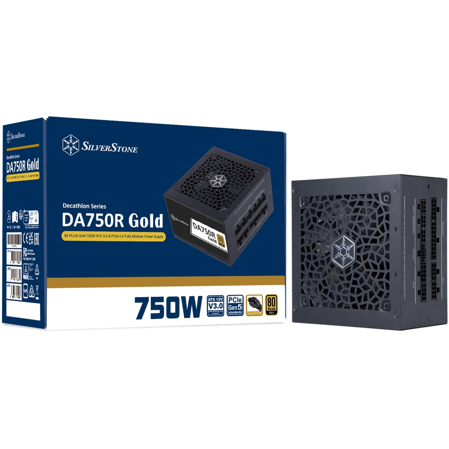 SilverStone da750r gold modulaire 750 watt voeding (zwart, 4x pcie)