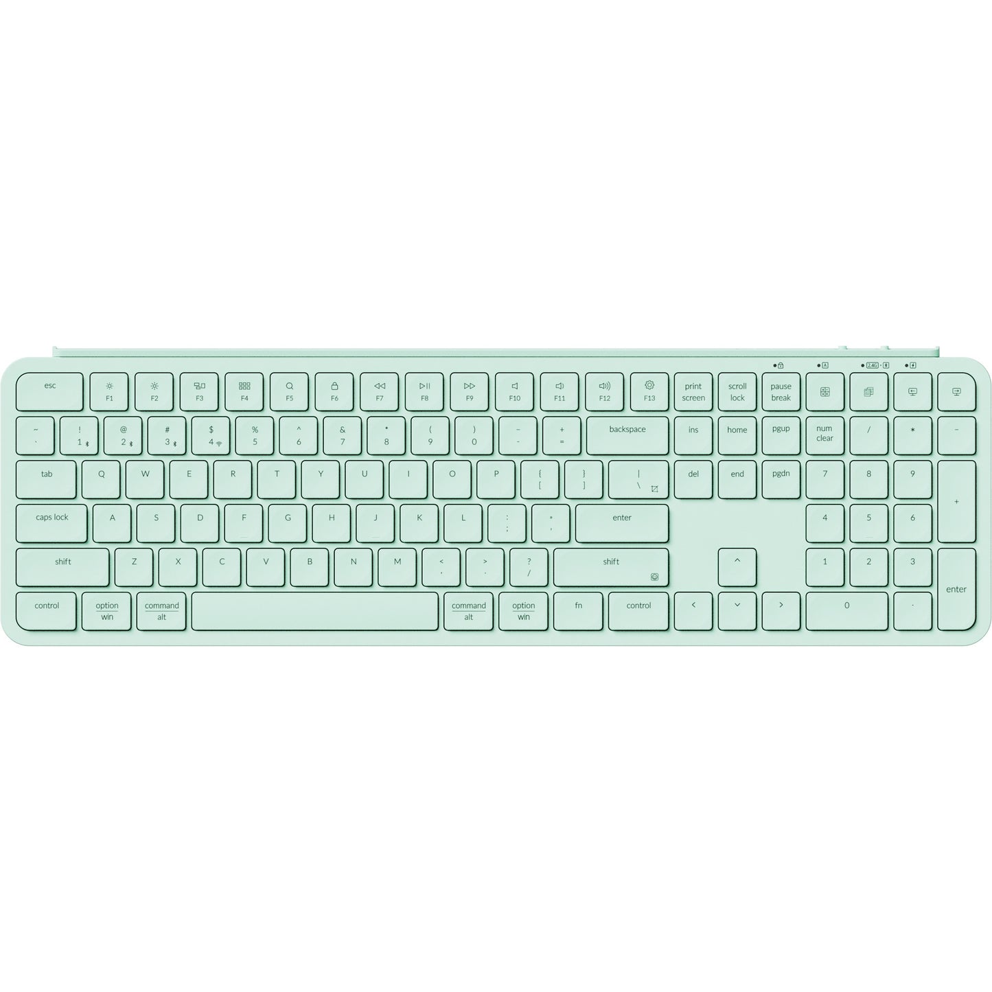 Keychron b6 pro-k7 toetsenbord (mint, us lay-out (qwerty), scissor switches, 100%, abs, 2.4 ghz | bluetooth 5.2 | usb-c)
