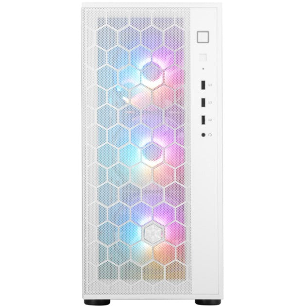 SilverStone fara r1 pro v2 midi tower behuizing (wit | 3x usb-a | tempered glass)
