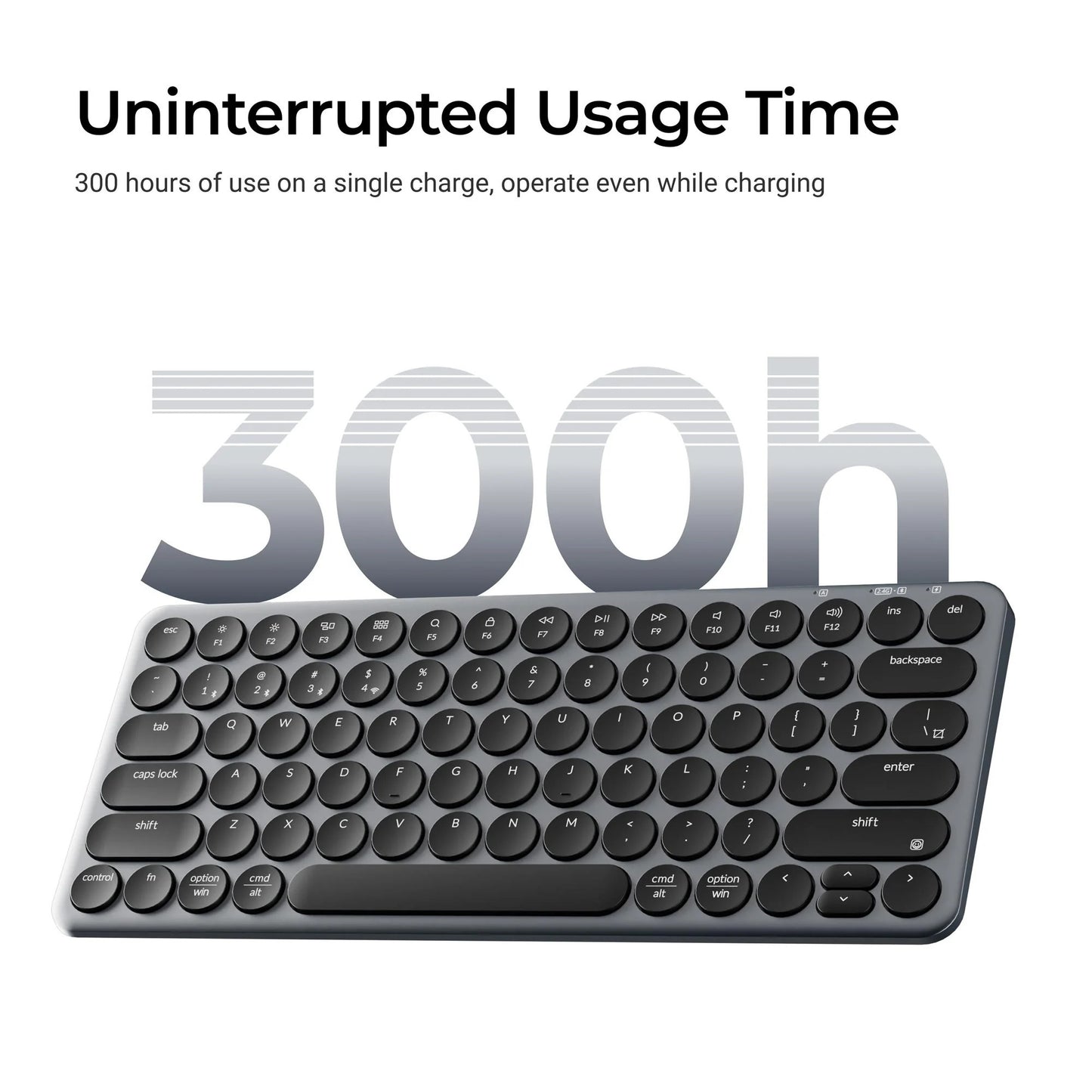 Keychron b3 pro-k8 toetsenbord (wit, us lay-out (qwerty), scissor switches, 75%, abs keycaps, 2.4 ghz | bluetooth | usb)