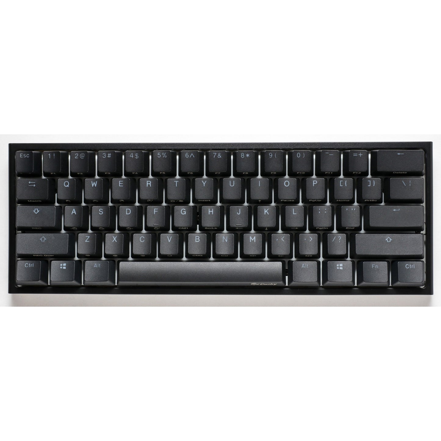 Ducky one 2 pro mini classic rgb mechanisch gaming toetsenbord (zwart, us lay-out (qwerty), cherry mx speed silver, 60%, rgb led, double-shot pbt, quack mechanics)