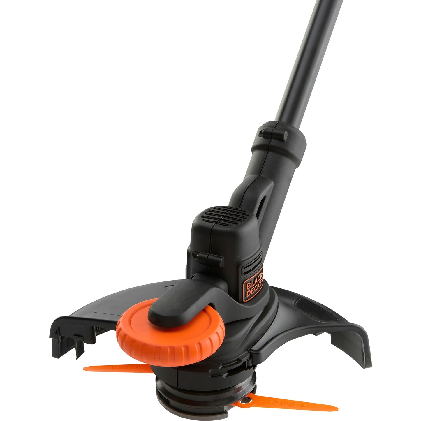 BLACK+DECKER 18v trimmer met 2 messen en accu grastrimmer (zwart oranje, 25 cm, accu inbegrepen)