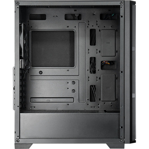 Chieftec pro midi q midi tower behuizing (zwart | 3x usb-a | 1x usb-c)