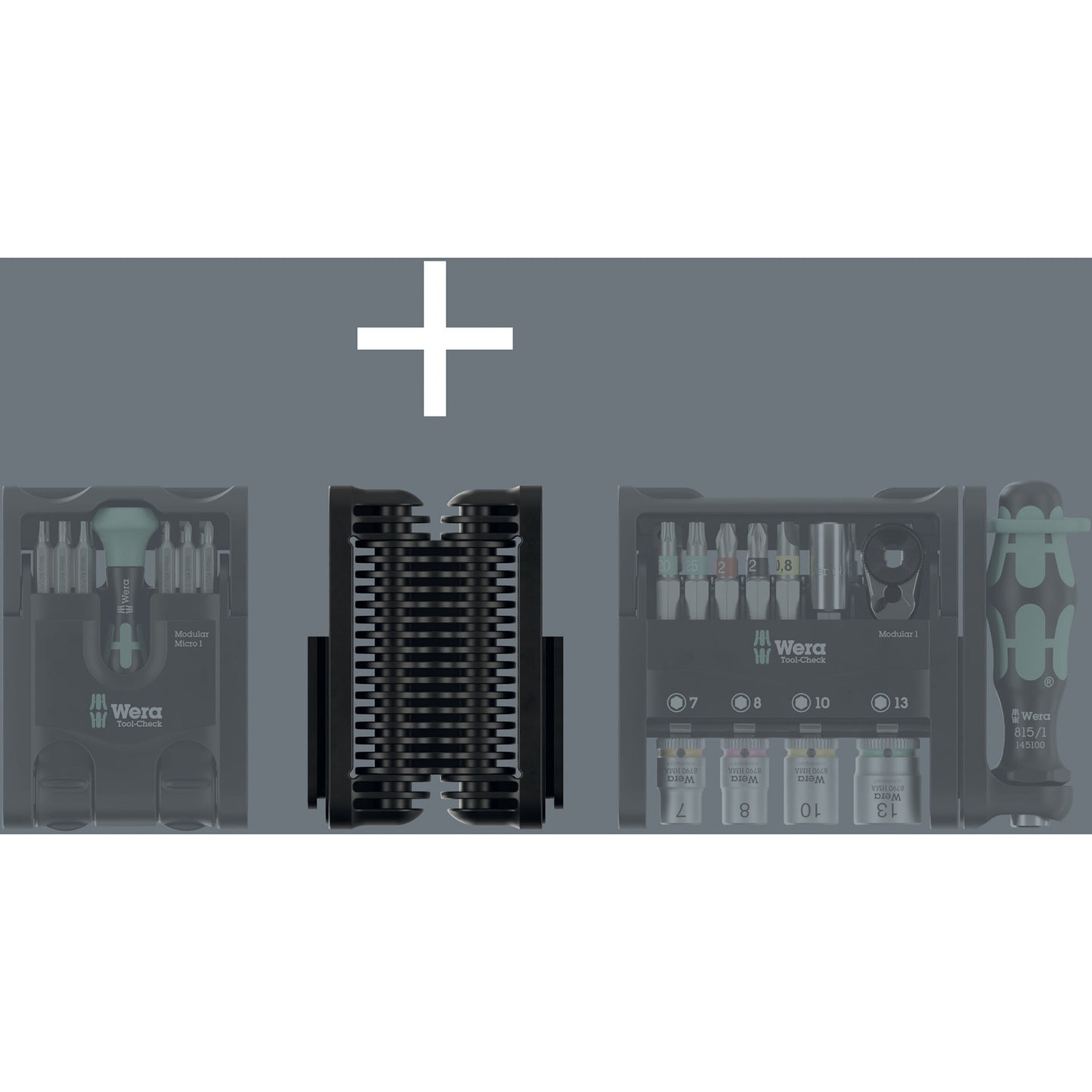 Wera tool-check modular set imperial 1, 50‑delig bitset (zwart groen)