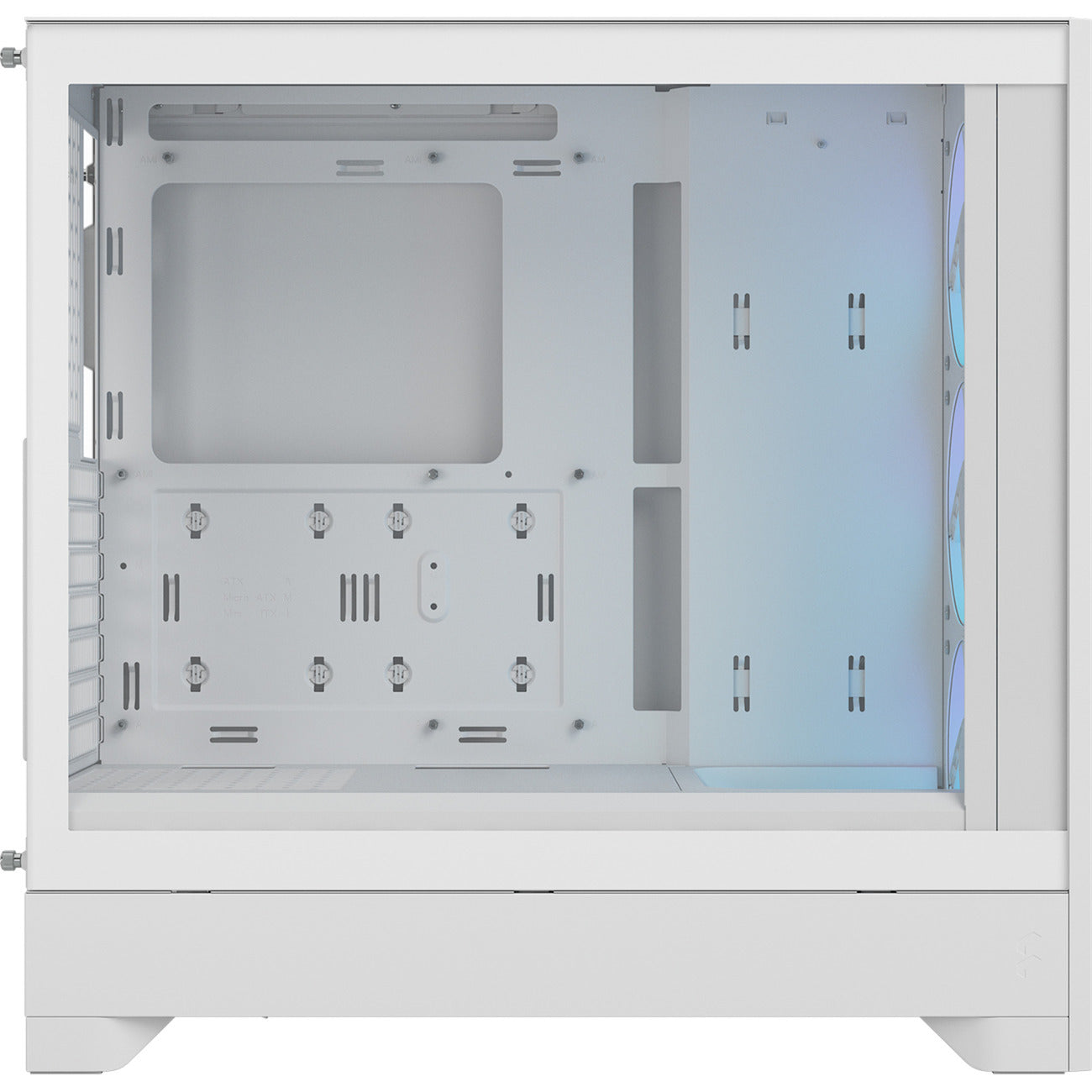 Fractal Design pop 2 air rgb midi tower behuizing (wit | 1x usb-a | 1x usb-c | rgb | tempered glass)