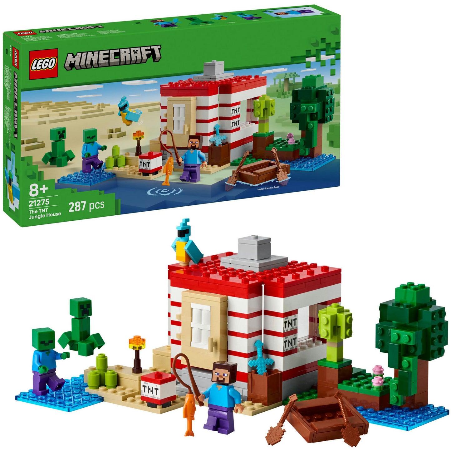 LEGO minecraft 21275 het tnt junglehuis