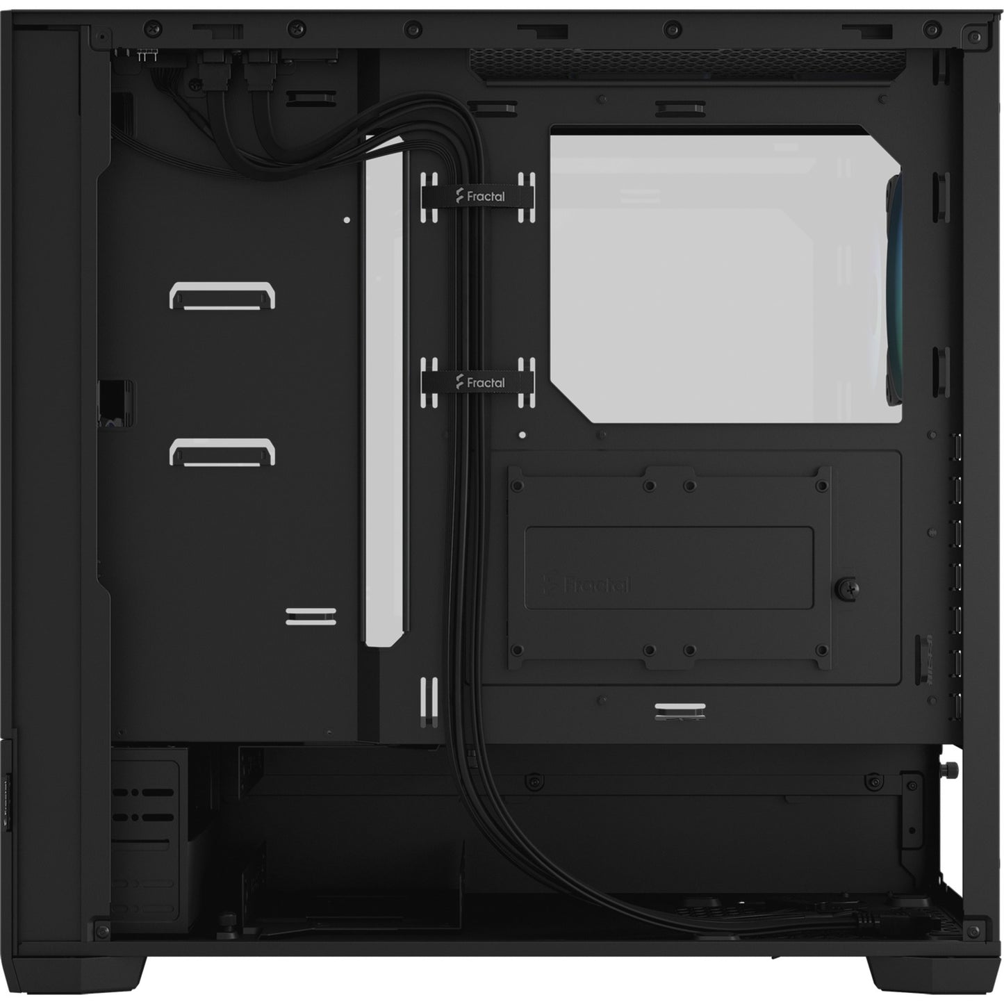 Fractal Design pop air rgb midi tower behuizing (zwart | 2x usb-a | rgb | tempered glass)