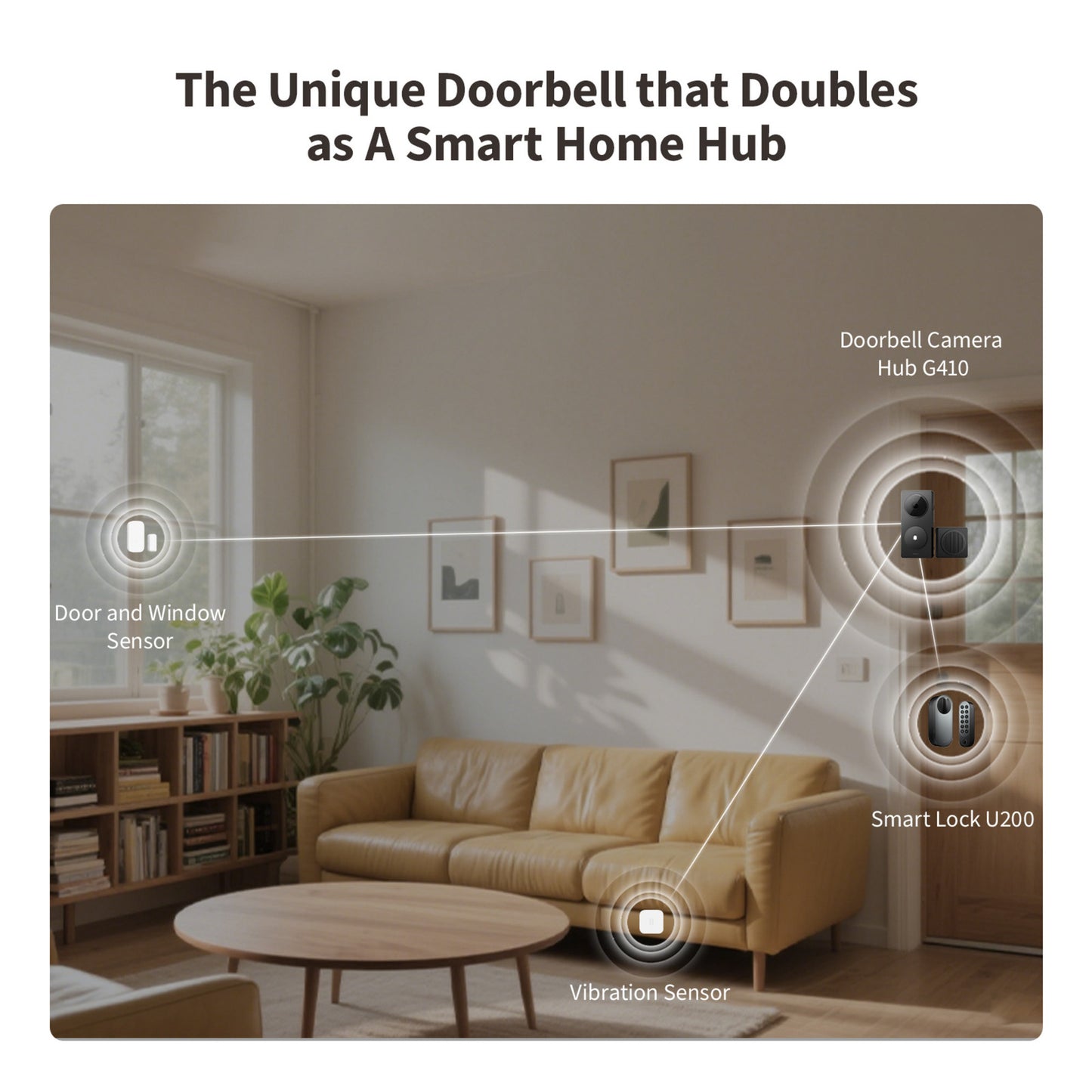 Aqara slimme video deurbel g410 select (zwart, wifi, bluetooth, zigbee, matter)