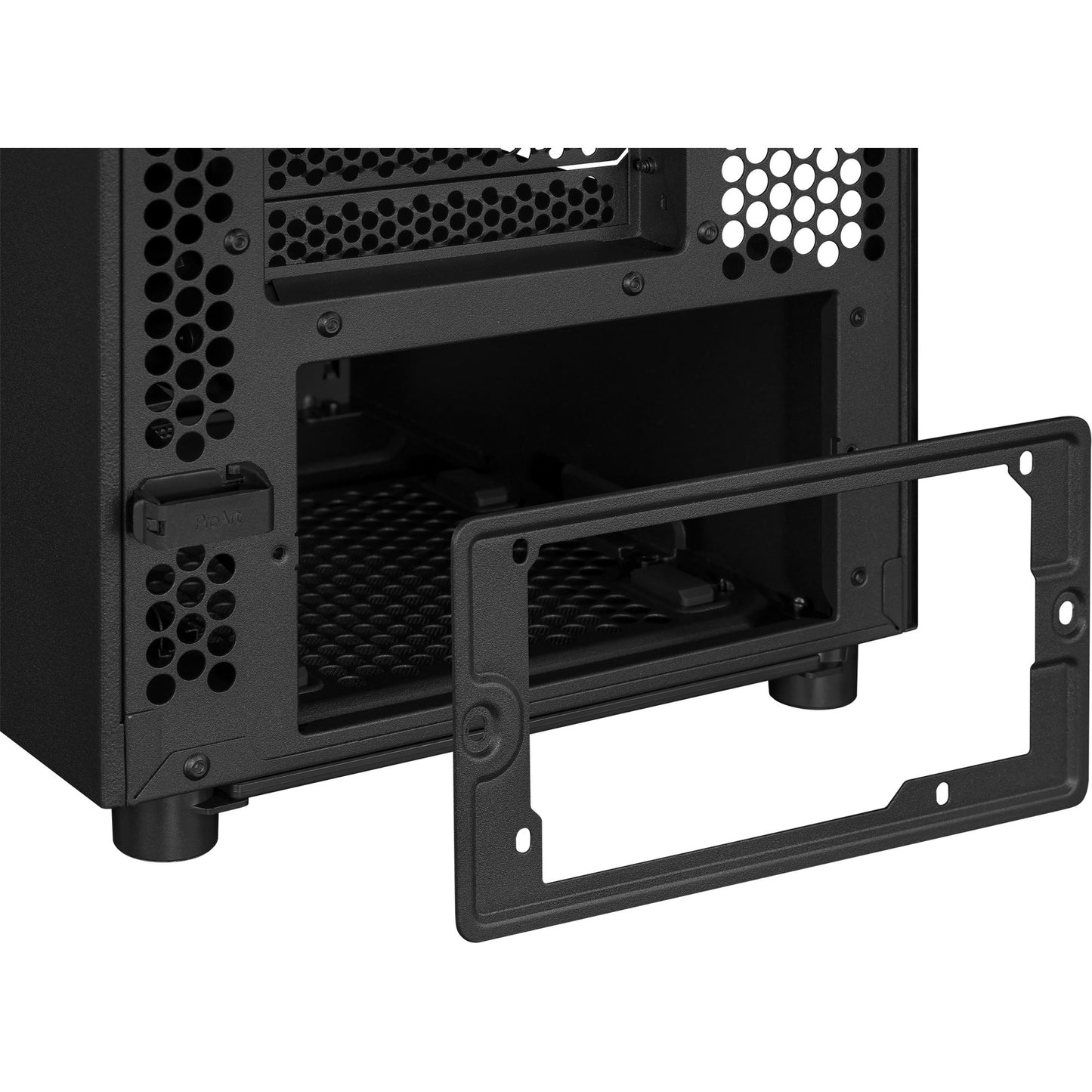 ASUS proart pa401 - tempered glass panel midi tower behuizing (zwart | 2x usb-a | 1x usb-c | tempered glass)
