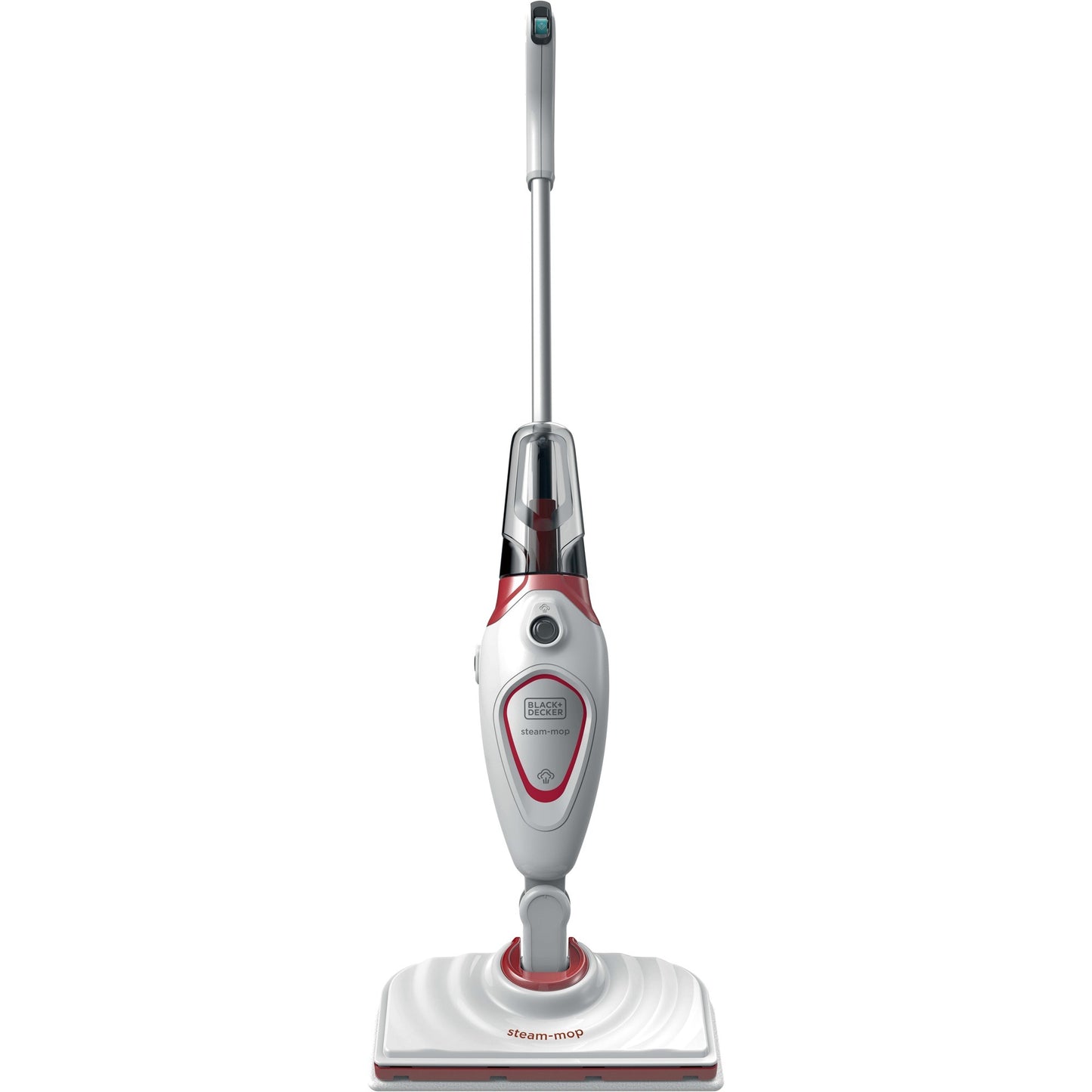 BLACK+DECKER bds1616r 1600w steam-mop met 2 stoomdoeken stoomreiniger (wit rood)