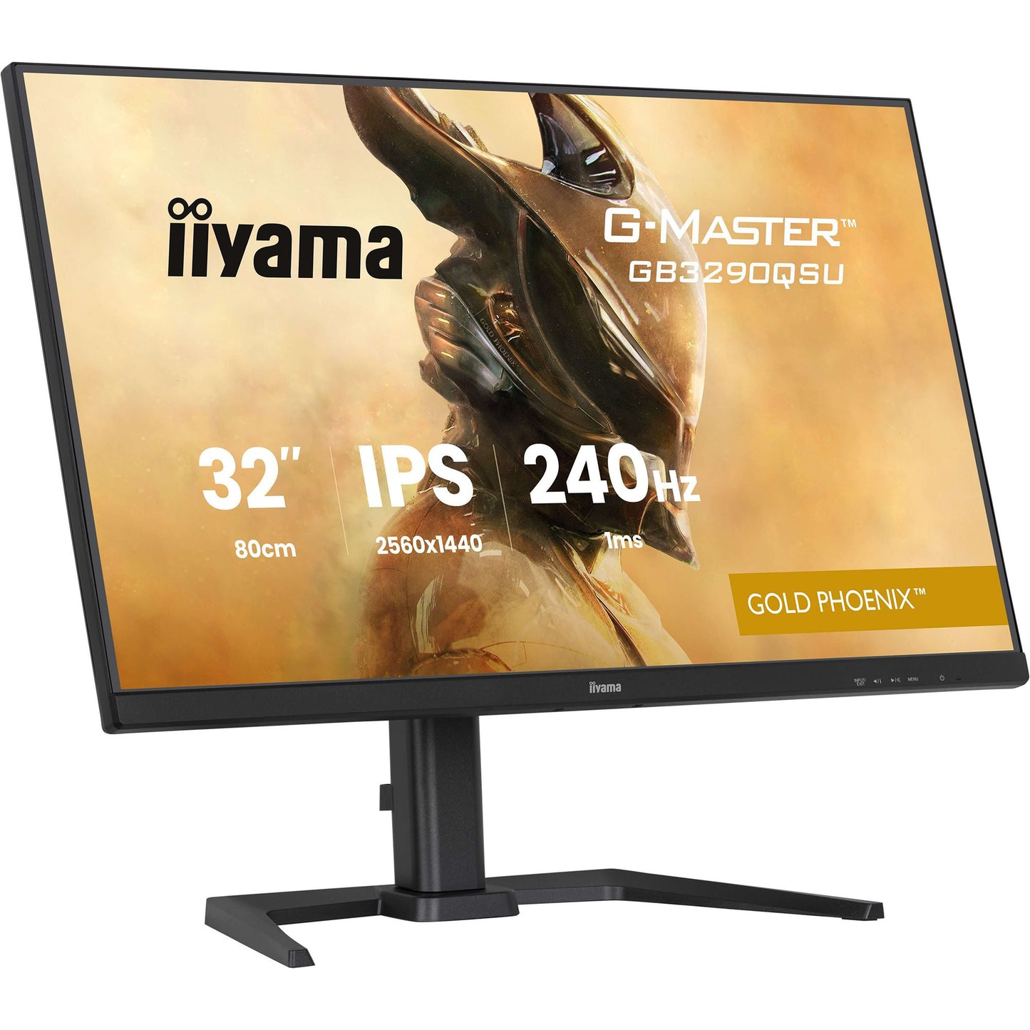 Iiyama g-master gold phoenix gb3290qsu-b1 31.5 gaming monitor (zwart (mat), 2x hdmi, displayport, 2x usb-a, 2x usb-b, 240 hz)