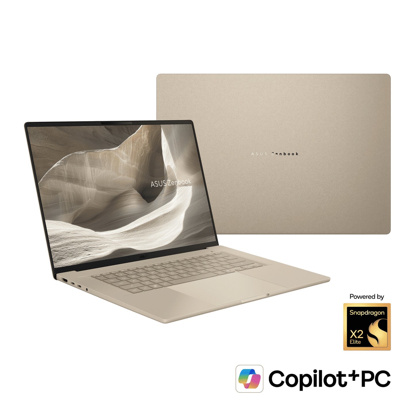 ASUS zenbook a16 ux3607oa-sq013w 16 copilot+ laptop (beige | snapdragon x2e-94-100 | qualcomm adreno | 48 gb | 1 tb ssd | oled)