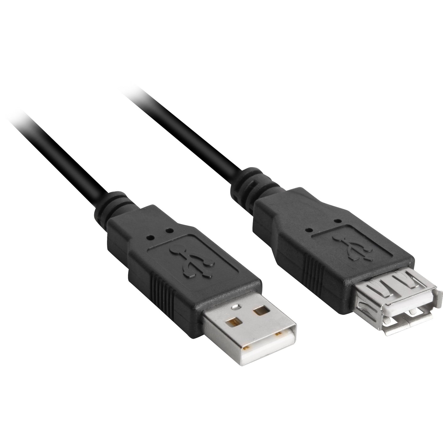 Sharkoon usb 2.0 verlengkabel (zwart, 2 meter, dubbele afscherming)