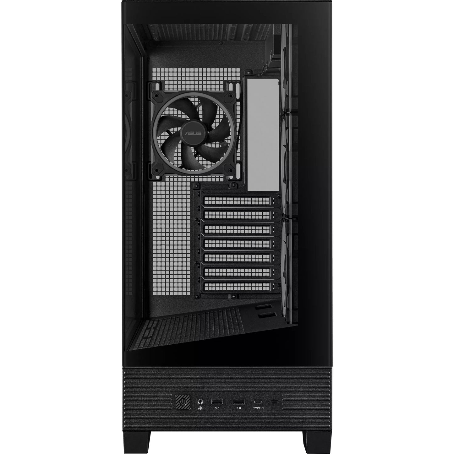ASUS a31 plus midi tower behuizing (zwart | 2x usb-a | 2x usb-c | tempered glass)