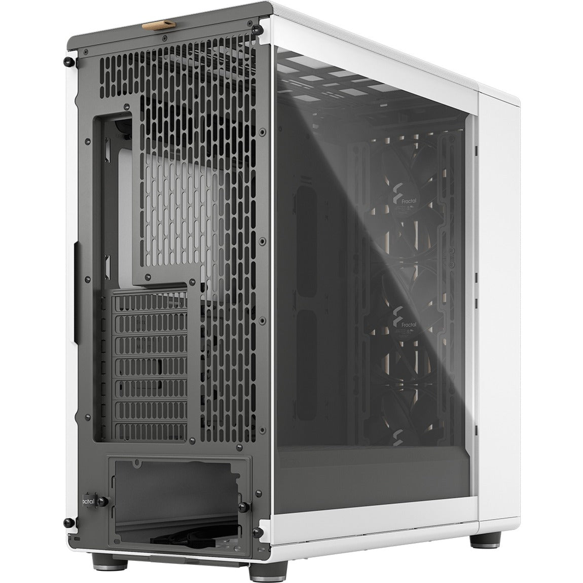 Fractal Design north xl midi tower behuizing (wit houtkleur | 2x usb-a | 1x usb-c | tempered glass)