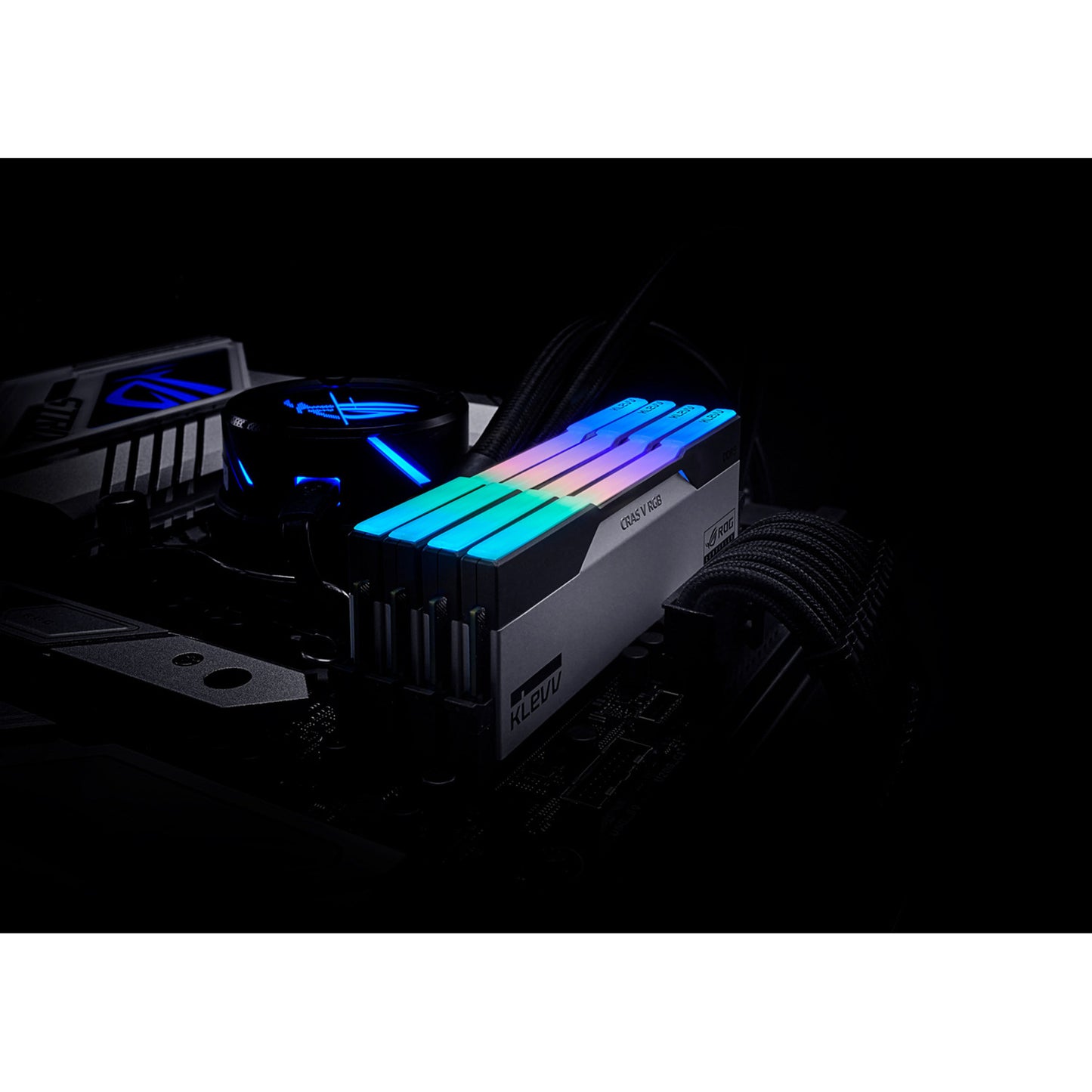 KLEVV cras v rgb rog 32 gb ddr5-6200 (2x 16 gb) werkgeheugen (wit, kd5agua80-62b320p, xmp, expo)