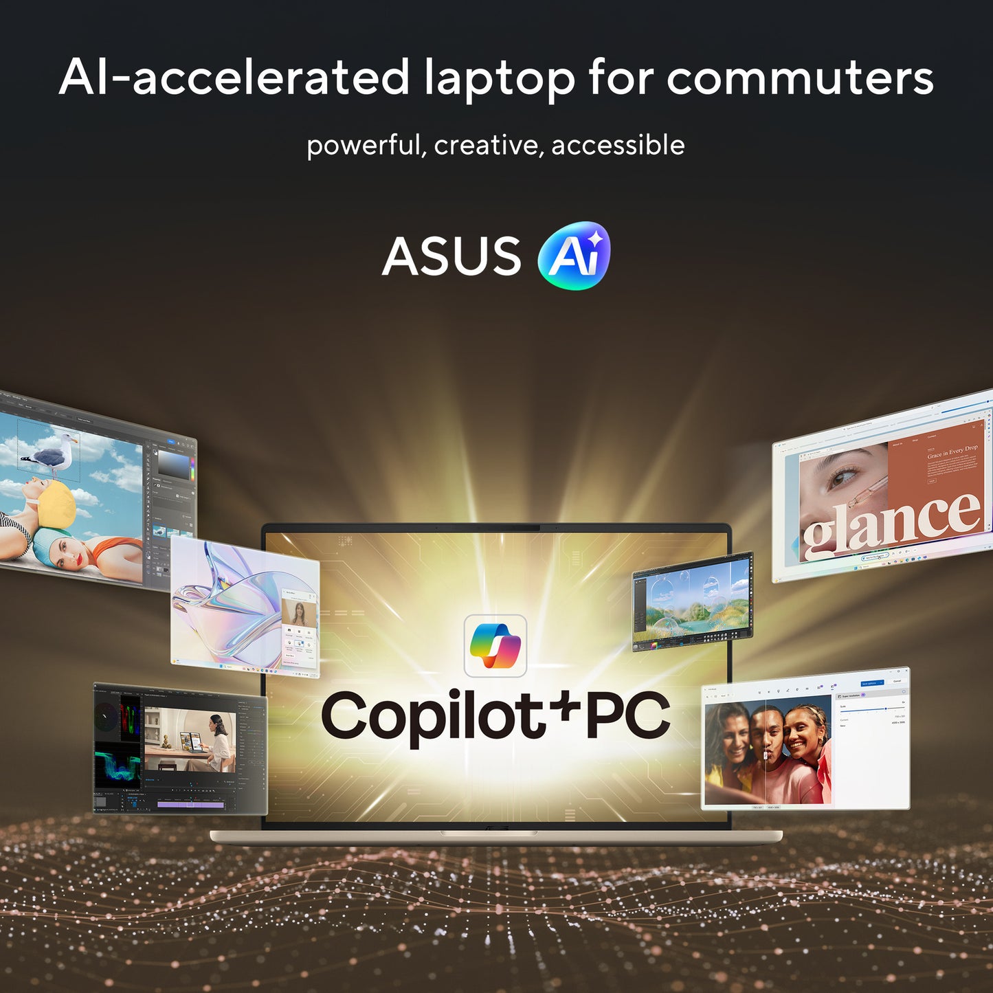 ASUS zenbook a16 ux3607oa-sq013w 16 copilot+ laptop (beige | snapdragon x2e-94-100 | qualcomm adreno | 48 gb | 1 tb ssd | oled)