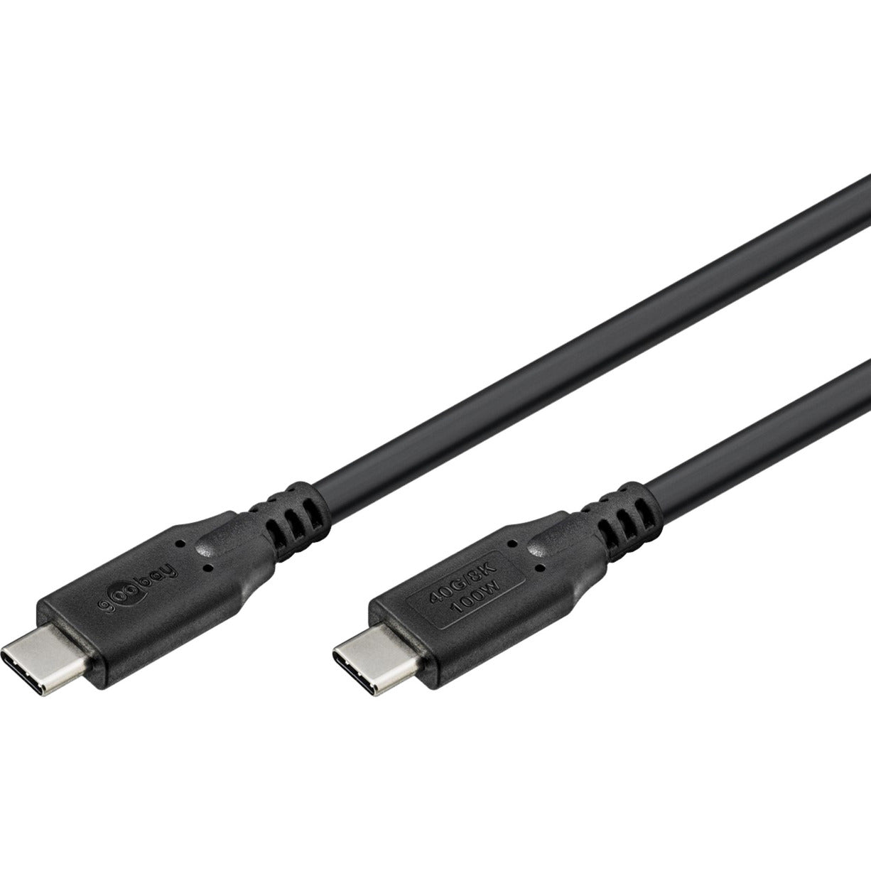 Goobay usb-c 4.0 > usb-c kabel (zwart, 1,5 meter)