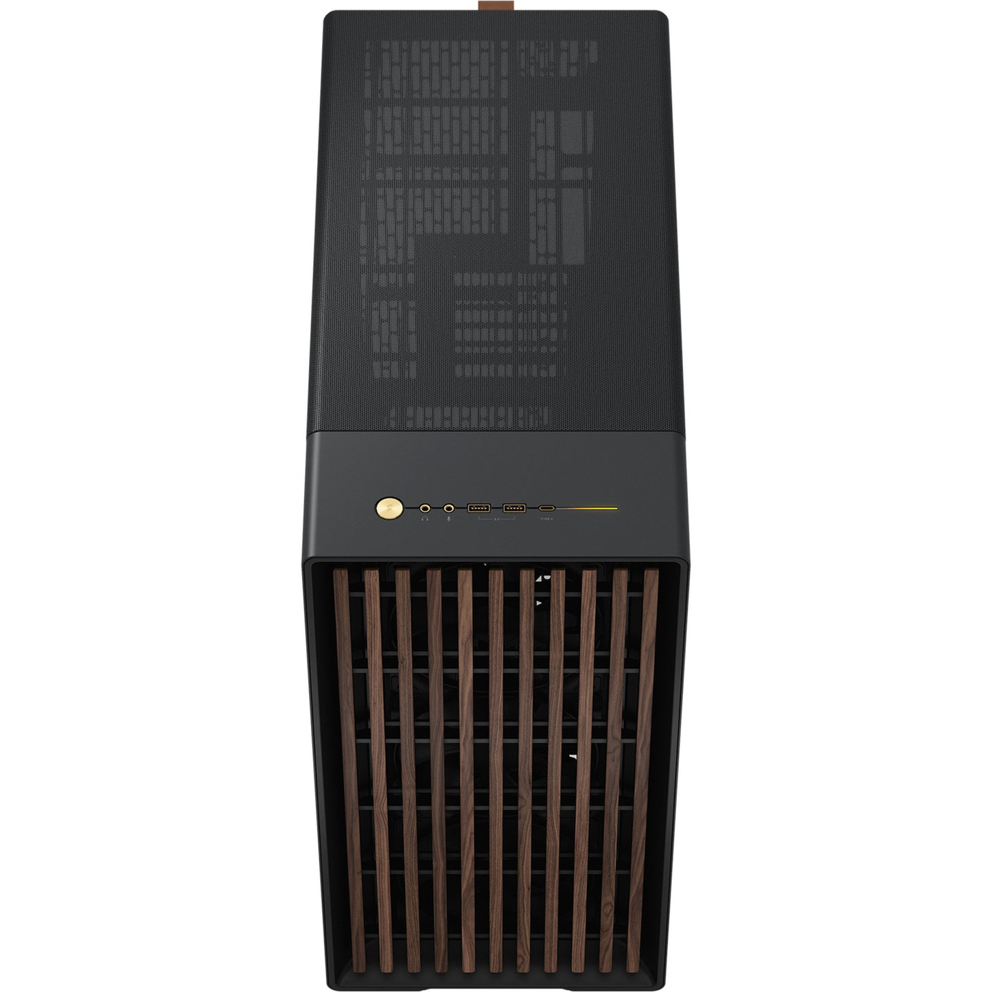 Fractal Design north xl rc charcoal black tg dark midi tower behuizing (zwart houtkleur | 2x usb-a | 1x usb-c | tempered glass)