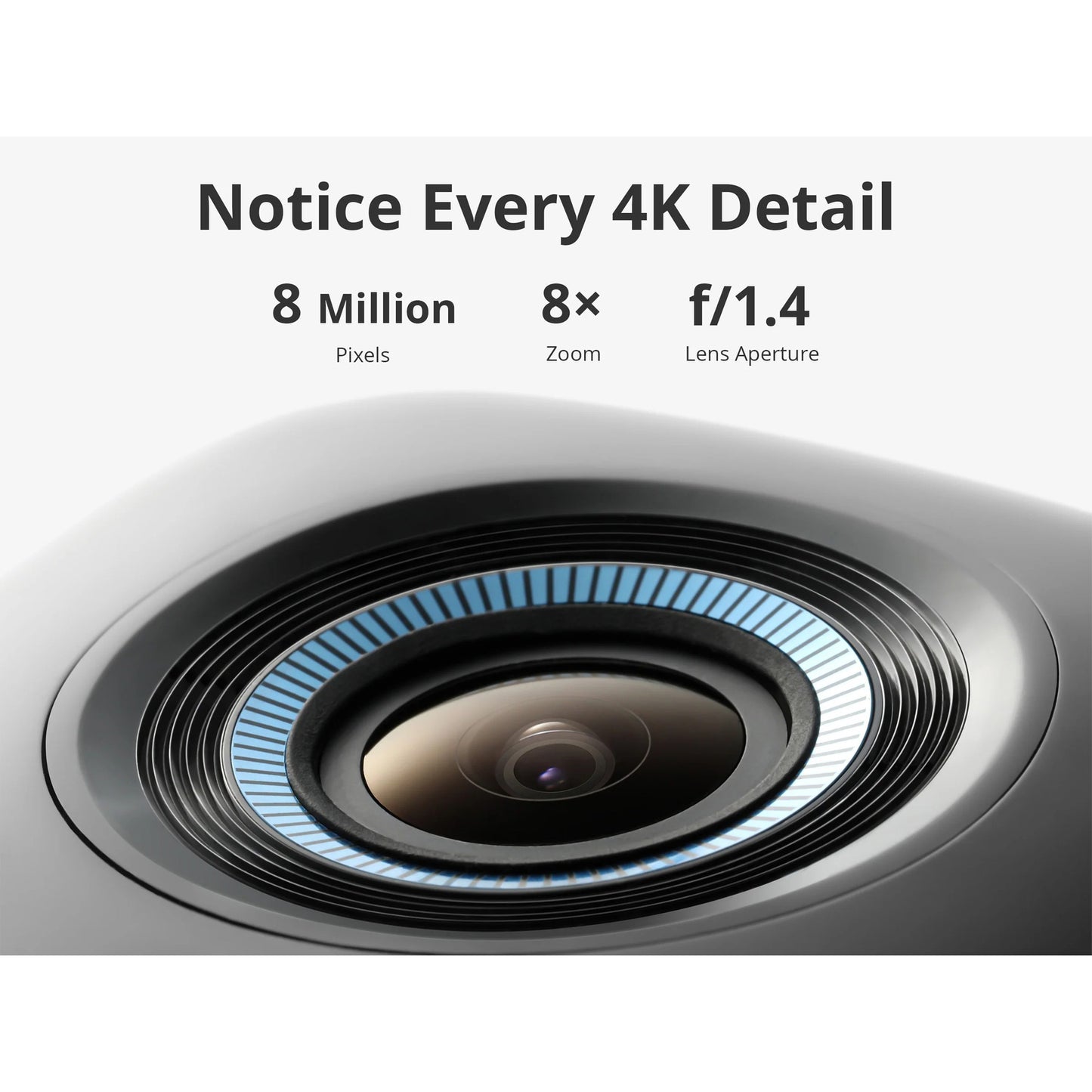 Eufy eufyCam S330 (eufyCam 3) Add-on Camera (Wit, Geïntegreerd zonnepaneel)