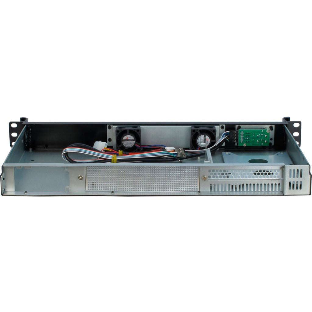 Inter-Tech 1u k-126l rack behuizing (zwart | 2x usb-a)
