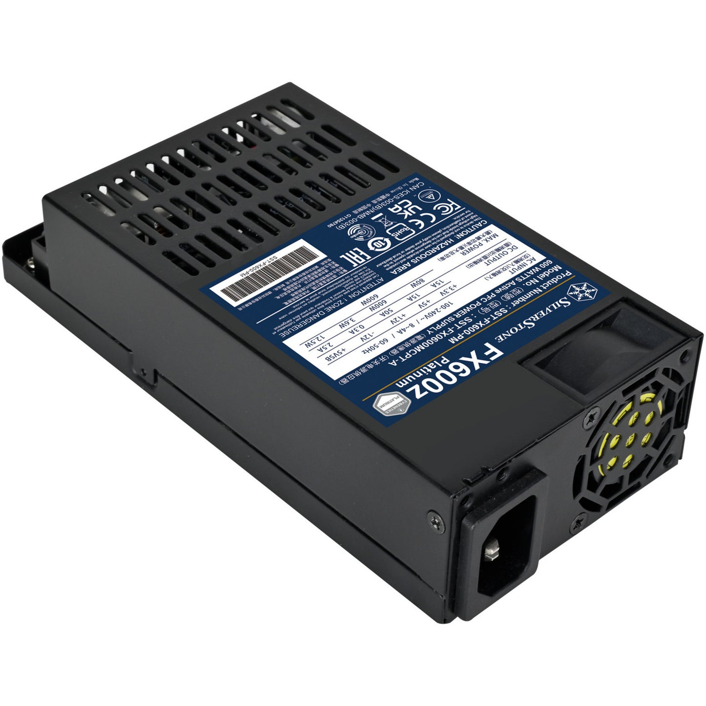 SilverStone fx600z platinum modulaire 600 watt voeding (zwart, 1x 12v-2x6, 2x pcie)
