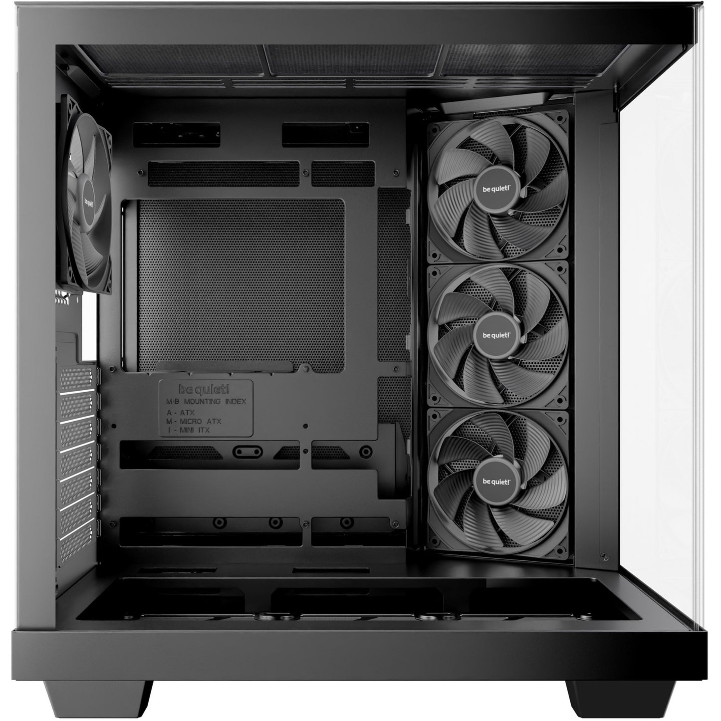 Be Quiet! light base 500 midi tower behuizing (zwart | 2x usb-a | 1x usb-c | rgb | window)