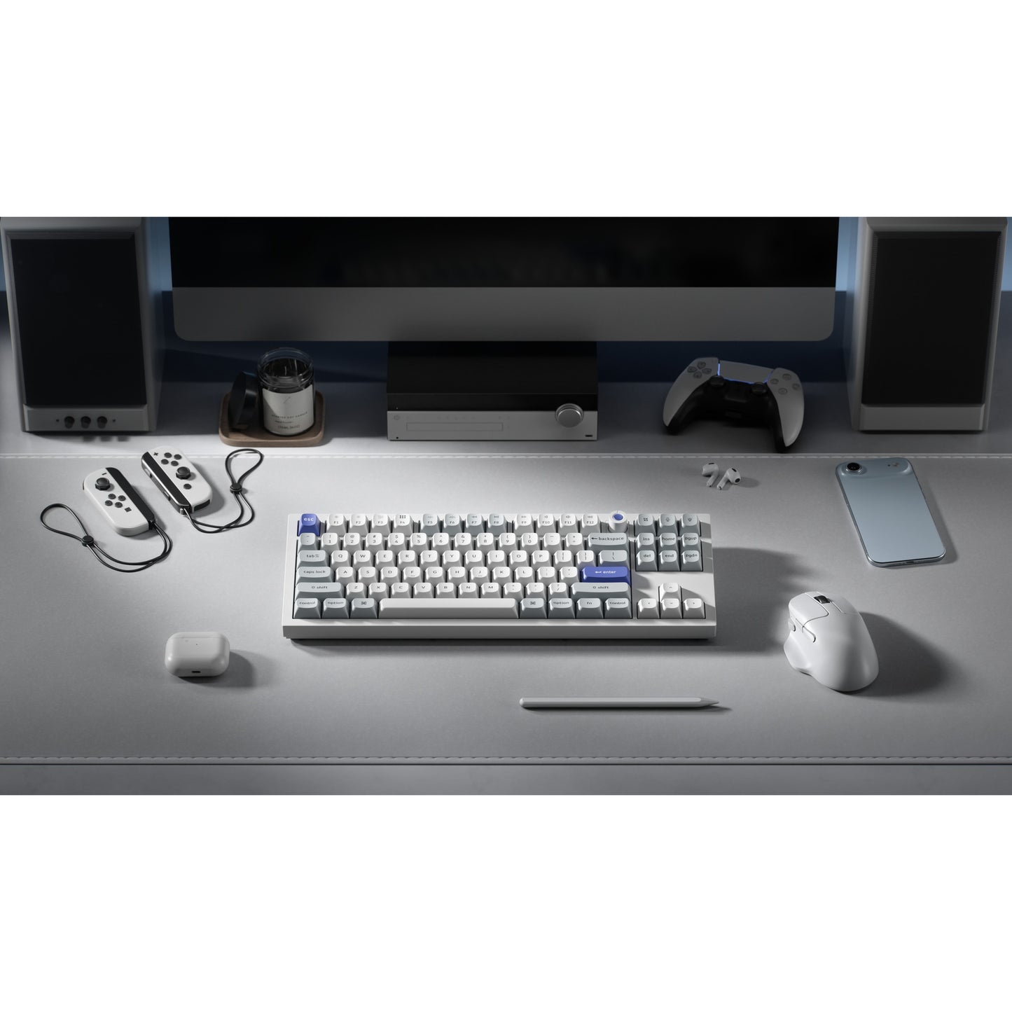 Keychron q3 he 8k magnetic switch keyboard (wit, us lay-out (qwerty), ultra-fast lime, 80% (tkl), rgb, hot swap, 8k)