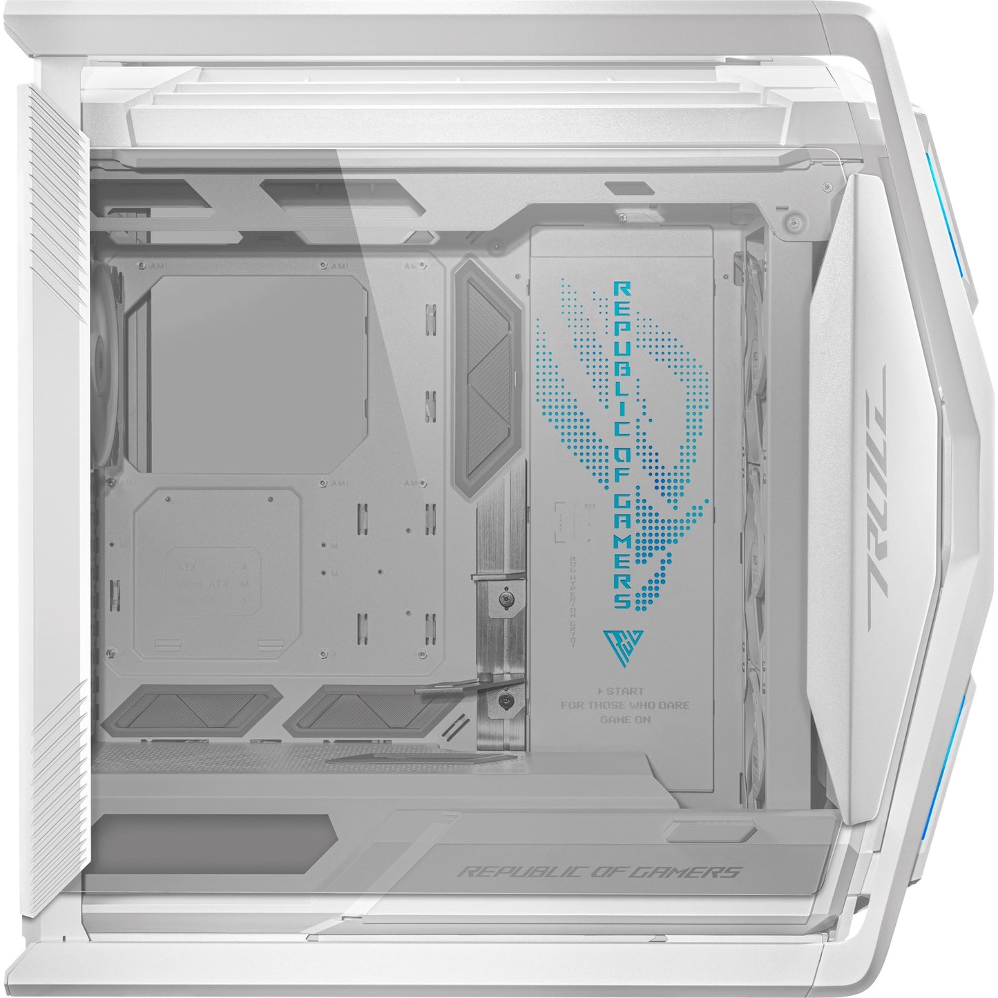 ASUS rog hyperion gr701 big tower behuizing (wit | 4x usb-a | 2x usb-c | rgb | tempered glass)