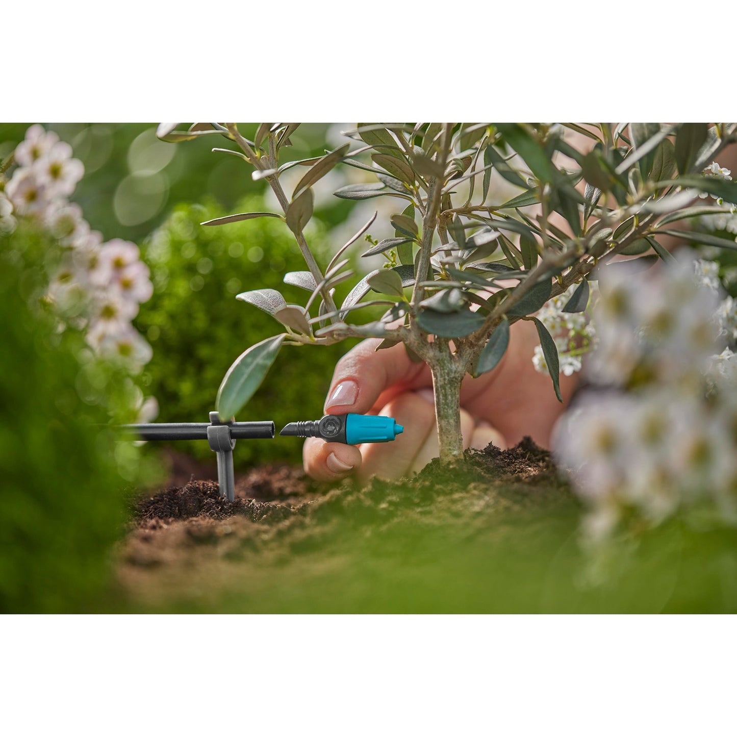 GARDENA verstelbare einddruppelaar 0–15 l u druppelaar (zwart turquoise, 10 stuks)