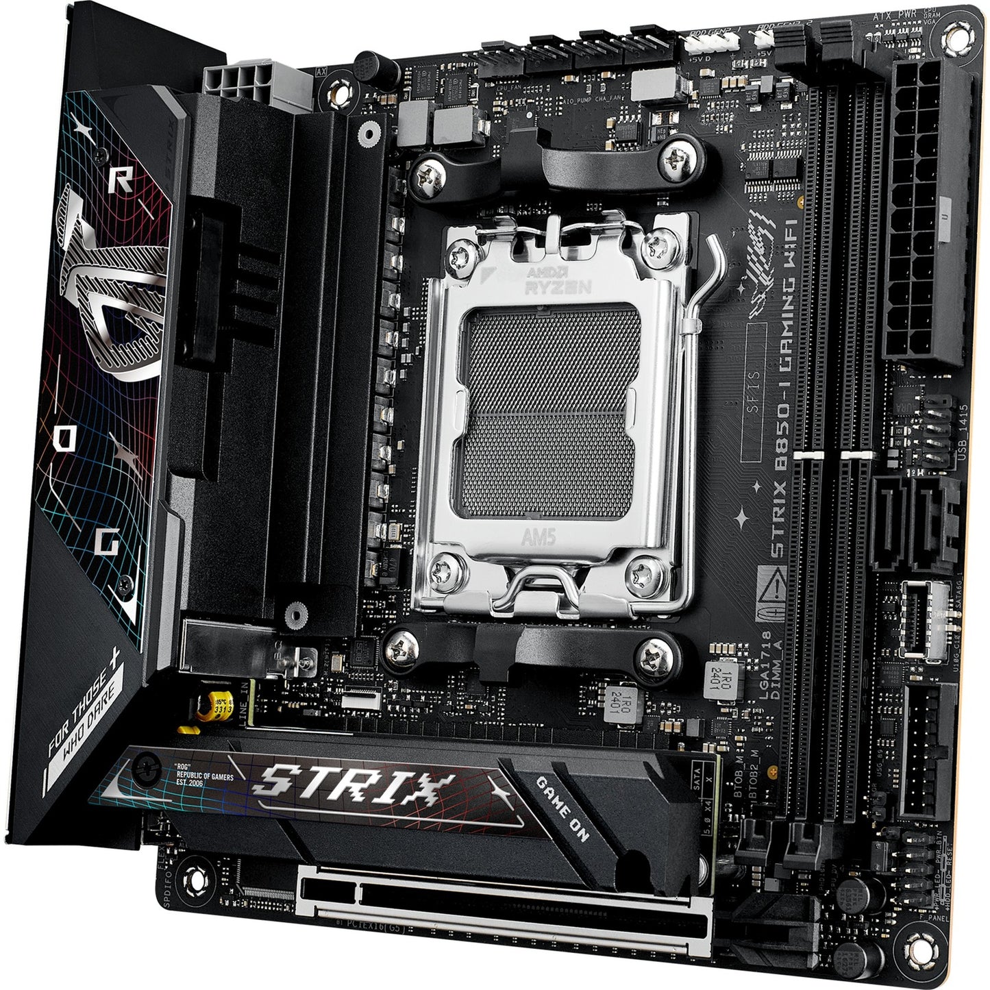 ASUS rog strix b850-i gaming wifi socket am5 moederbord (2.5gb-lan, wi-fi 7, bt, sound, mini-itx)