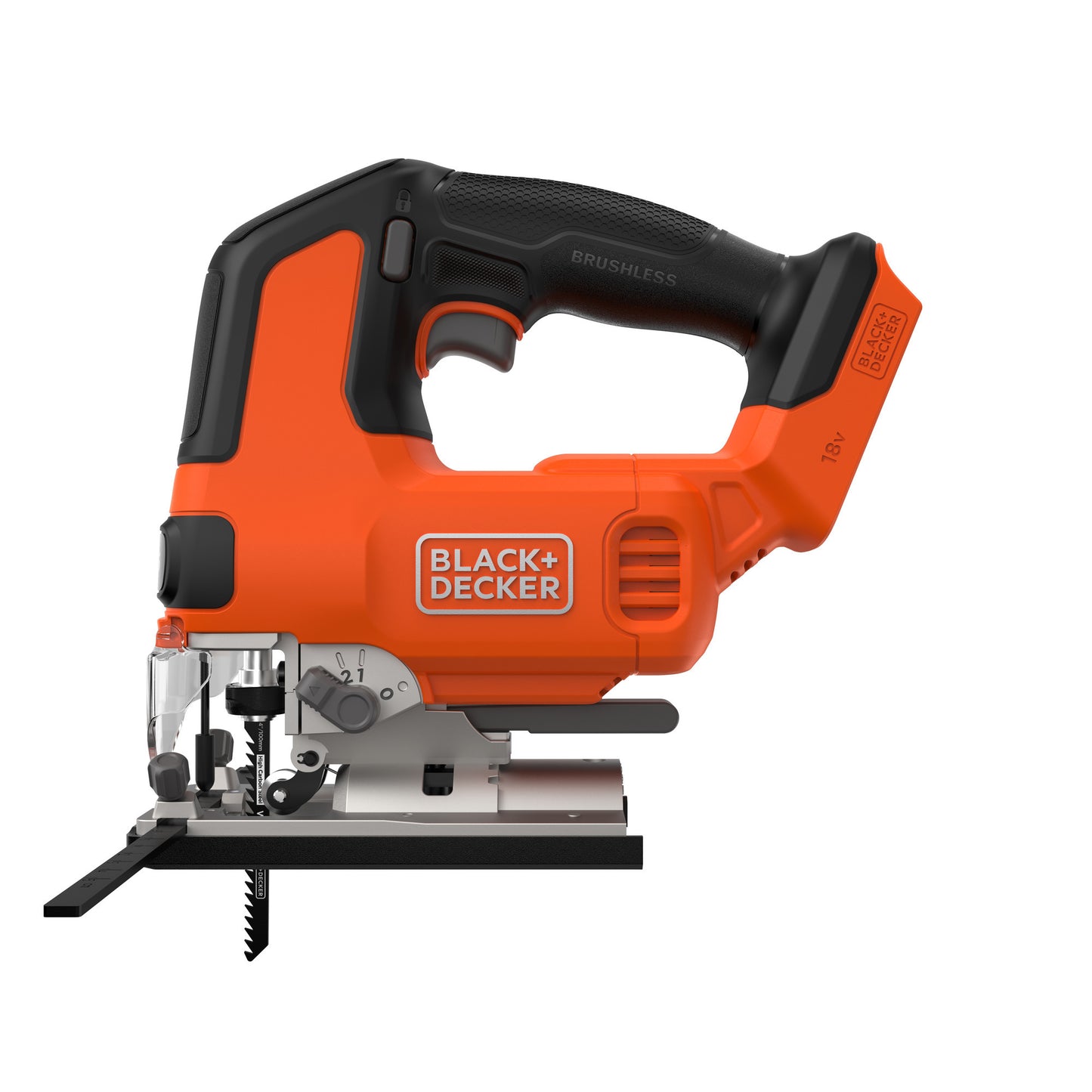 BLACK+DECKER blcjs78n-xj 18v decoupeerzaag (zwart oranje, accu en oplader niet inbegrepen)