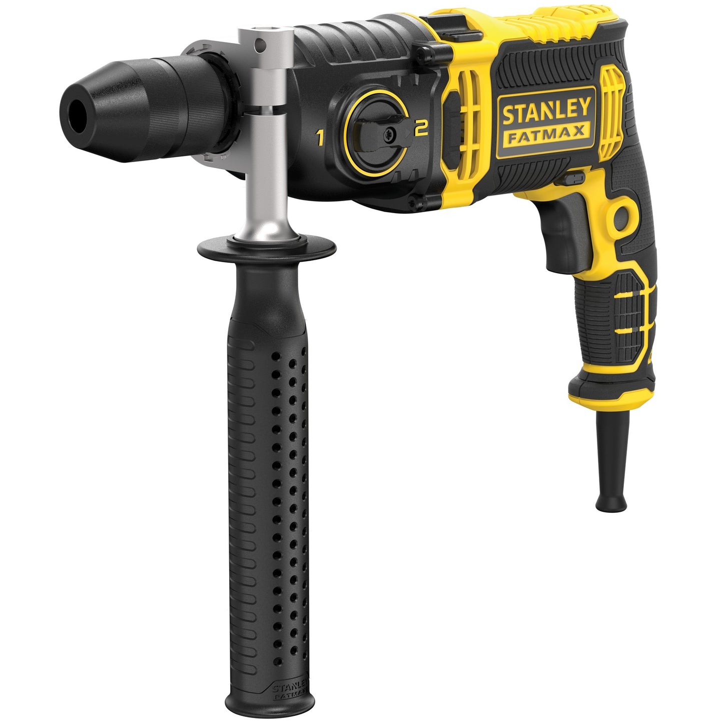 Stanley fatmax 1100w klopboormachine (geel zwart, 2 versnellingen, met koffer)