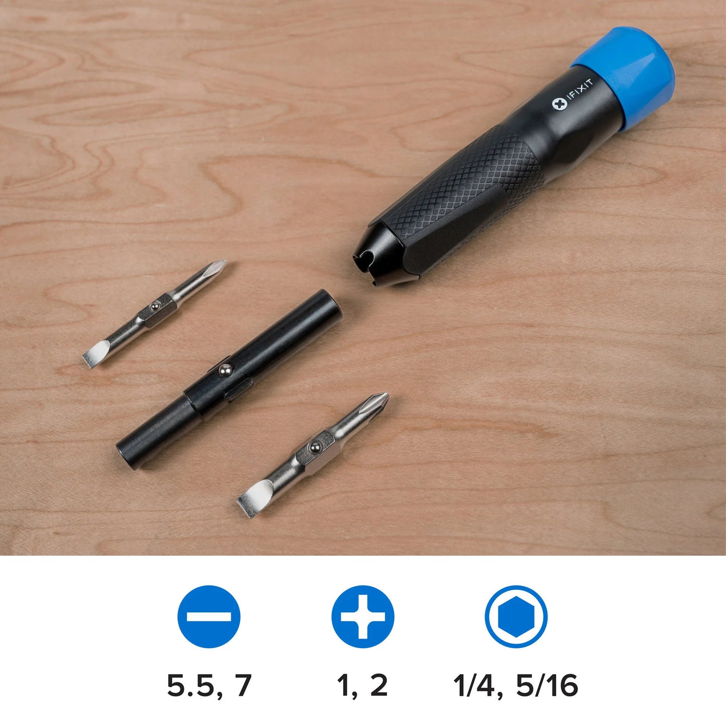 IFixit narwhal 6-in-1 driver bitset (zwart blauw)