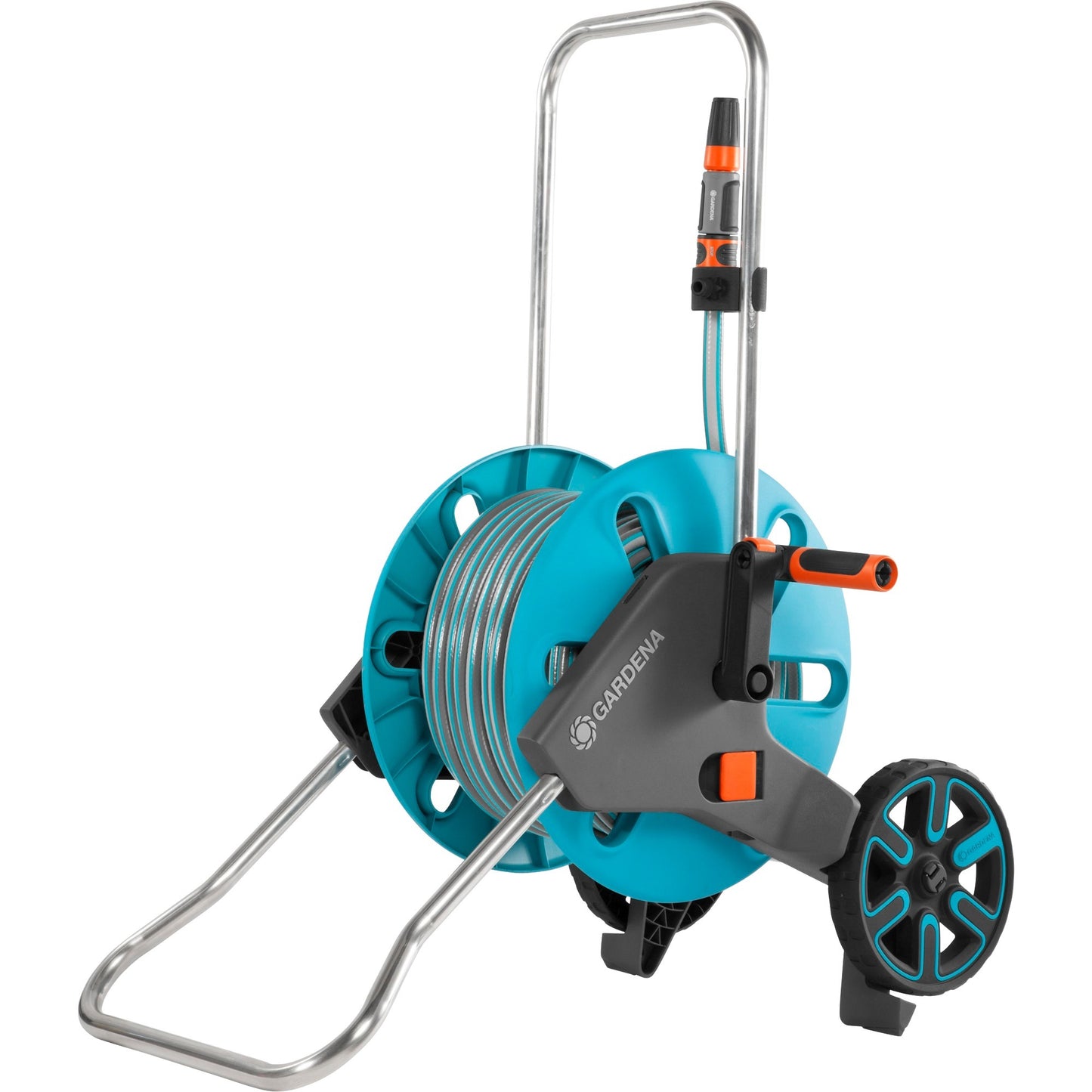 GARDENA slangenwagen aquaroll m set (turquoise grijs, 18513-20)